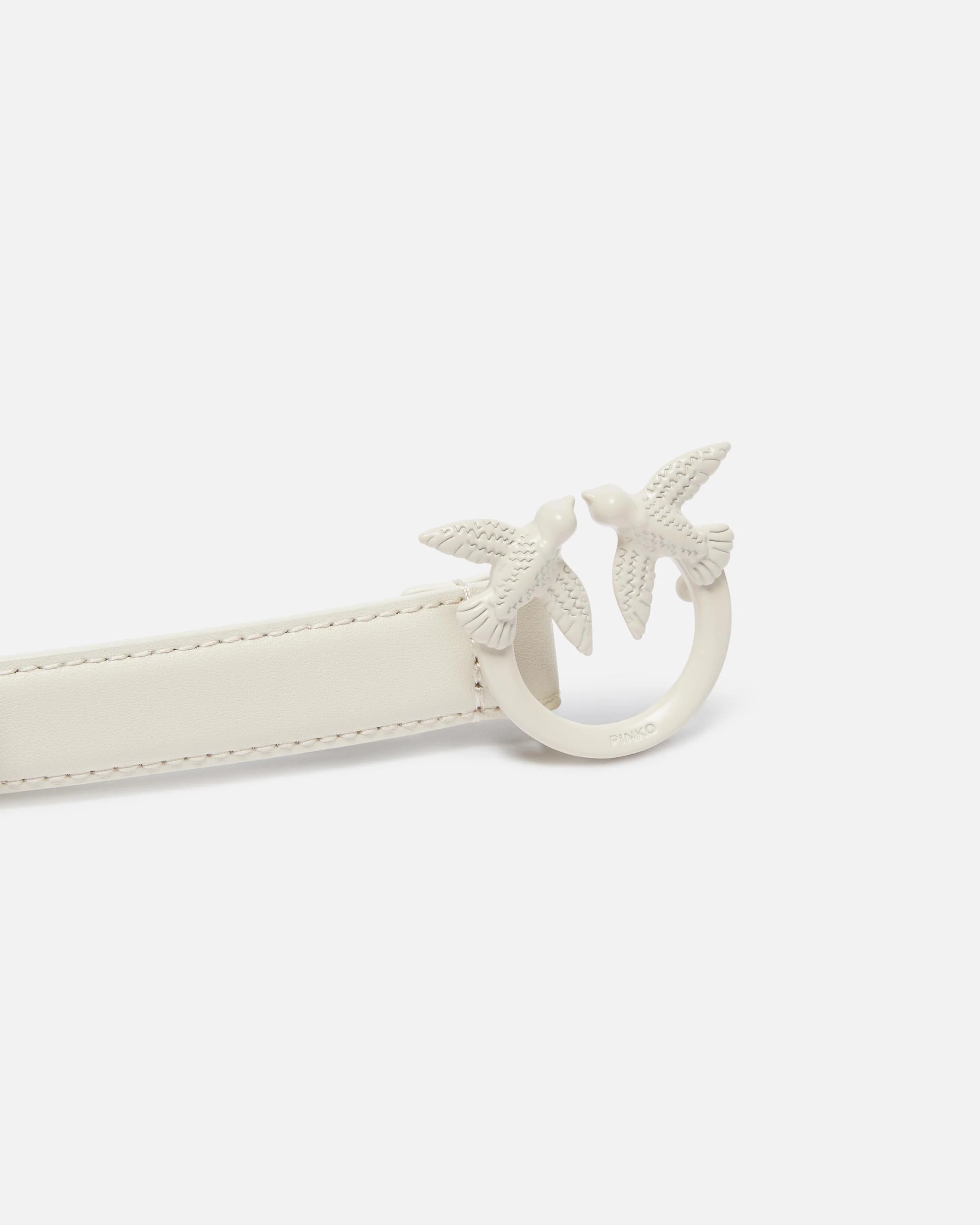 Cintura sottile Love Birds pelle color block 2cm - Image 5