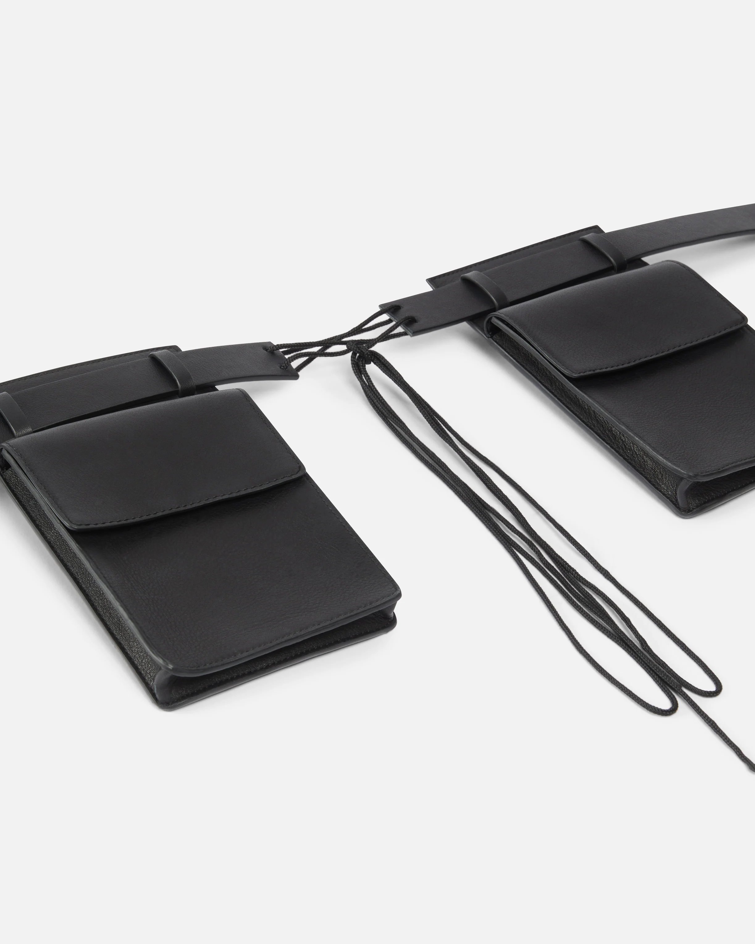 Cintura texana in pelle con tasche portaoggetti 3 cm - Image 4