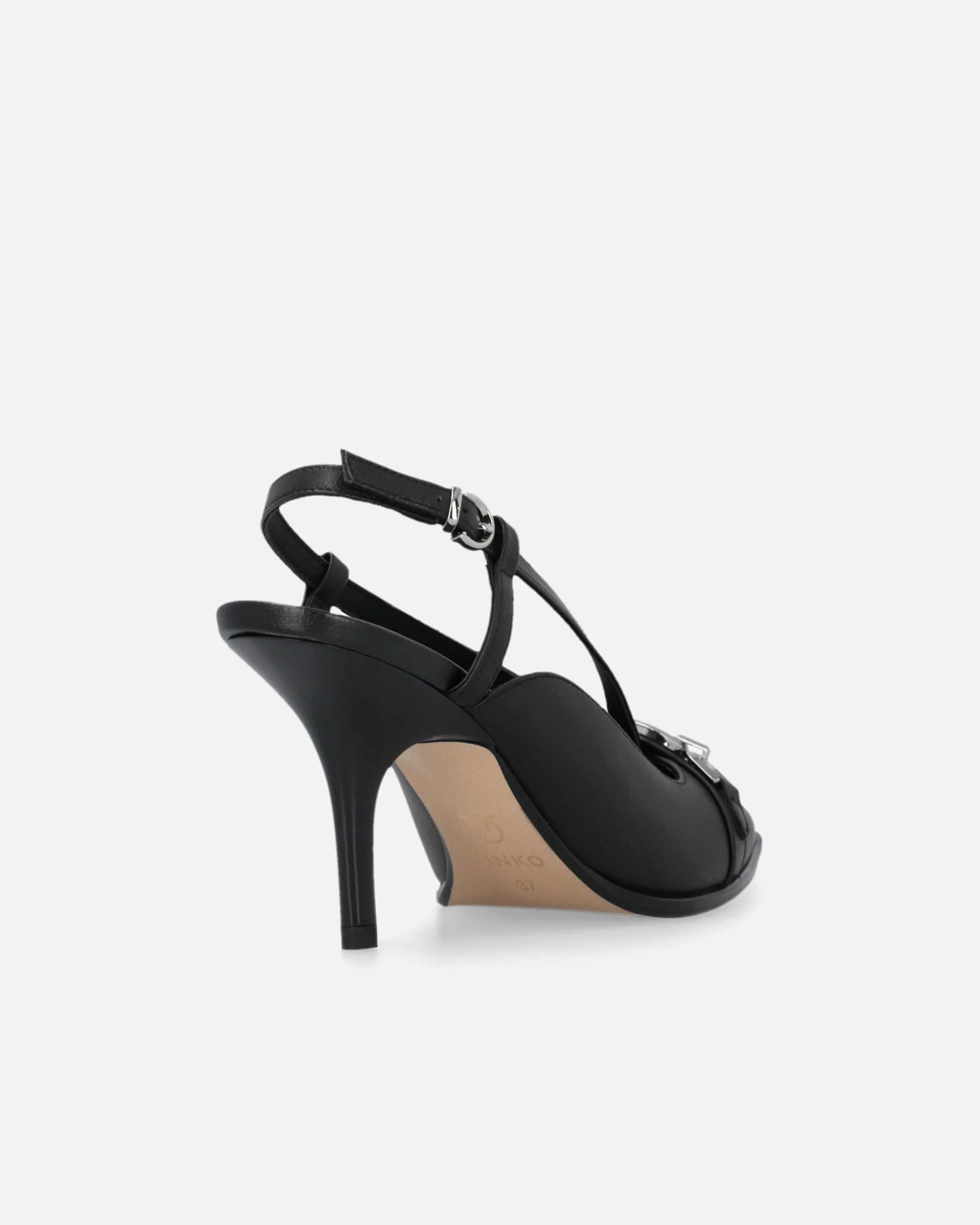 Décolleté sling-back in nappa con cinturini e tacco stiletto - Image 3