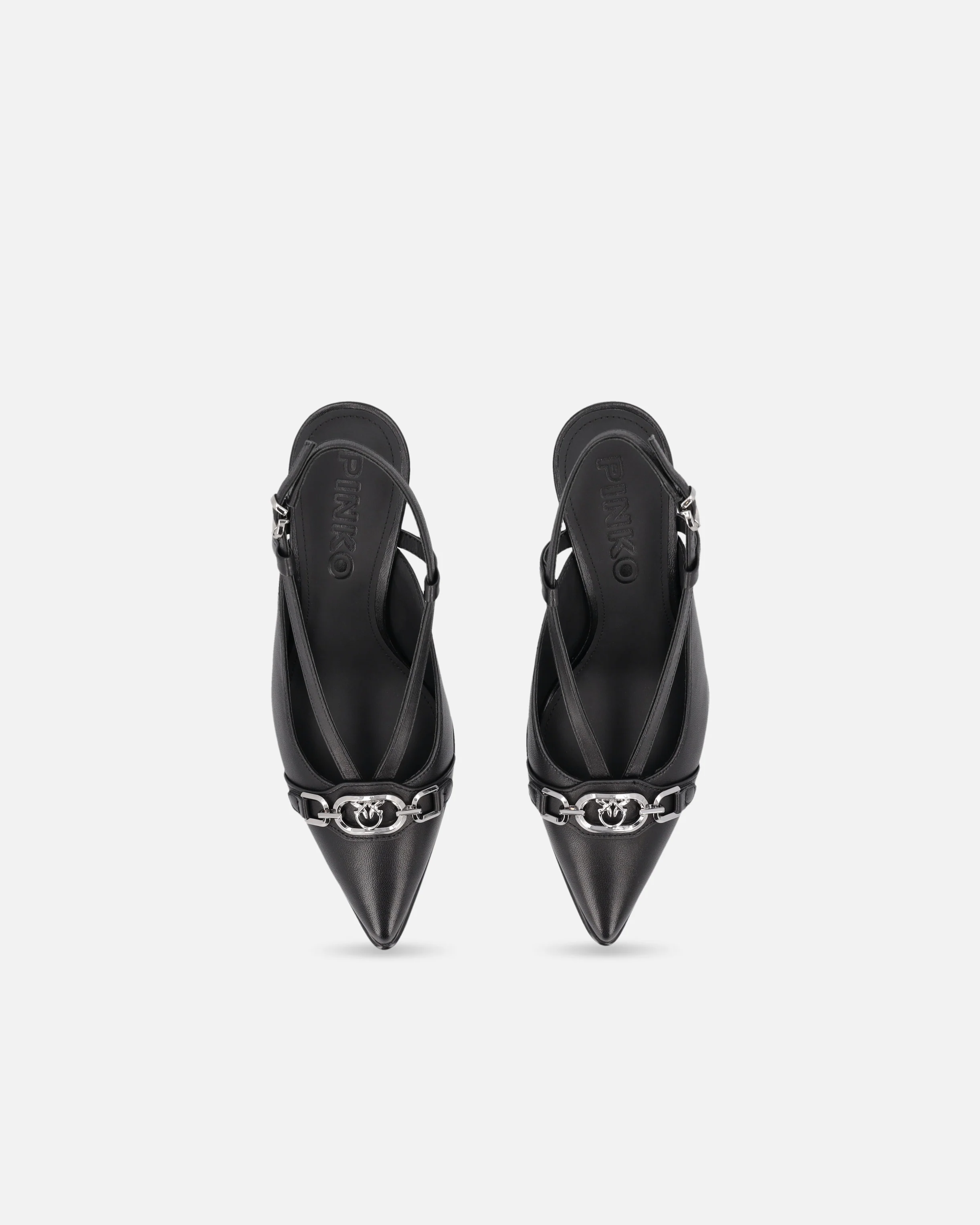 Décolleté sling-back in nappa con cinturini e tacco stiletto - Image 9