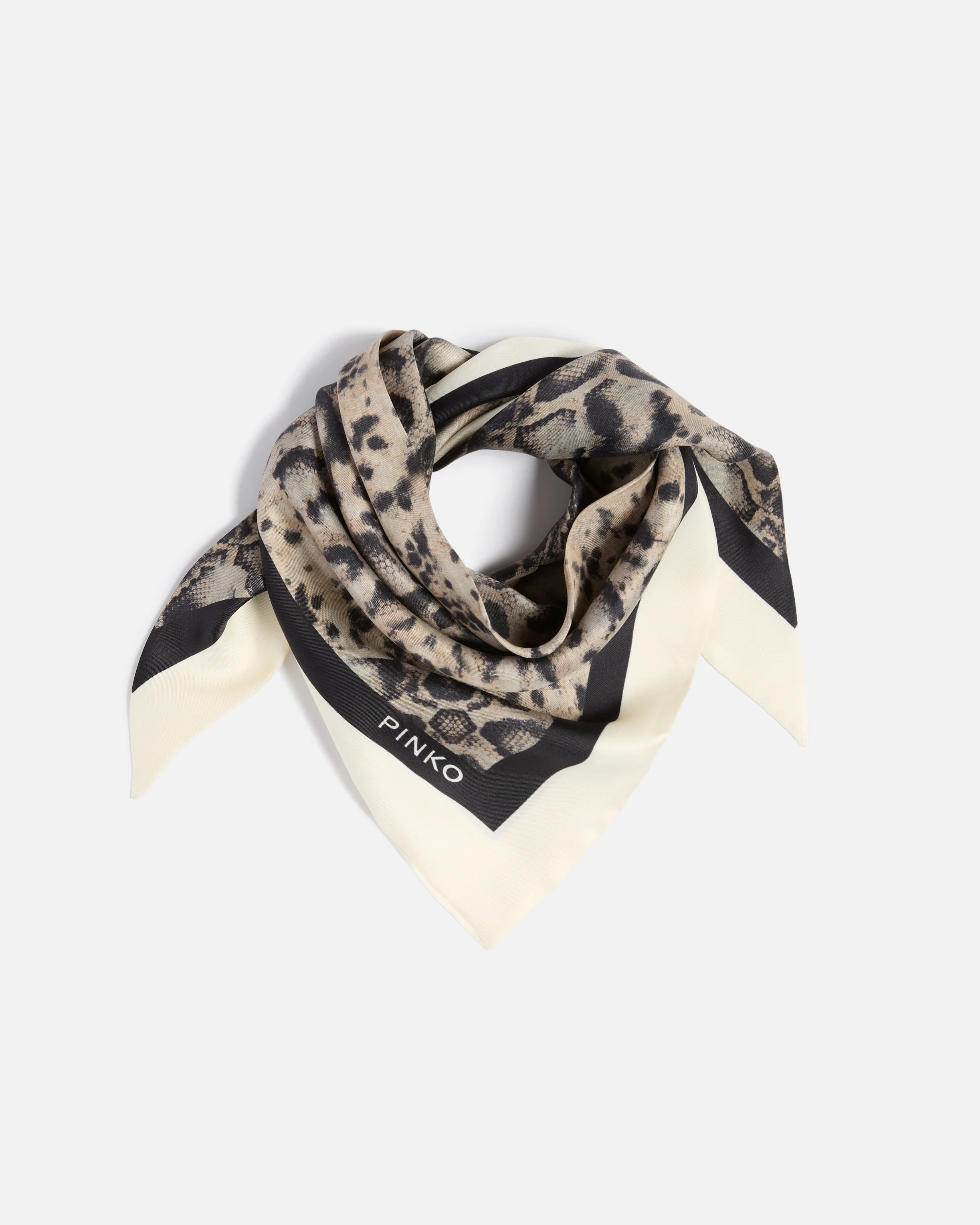 Foulard triangolare con stampa snake - Image 3