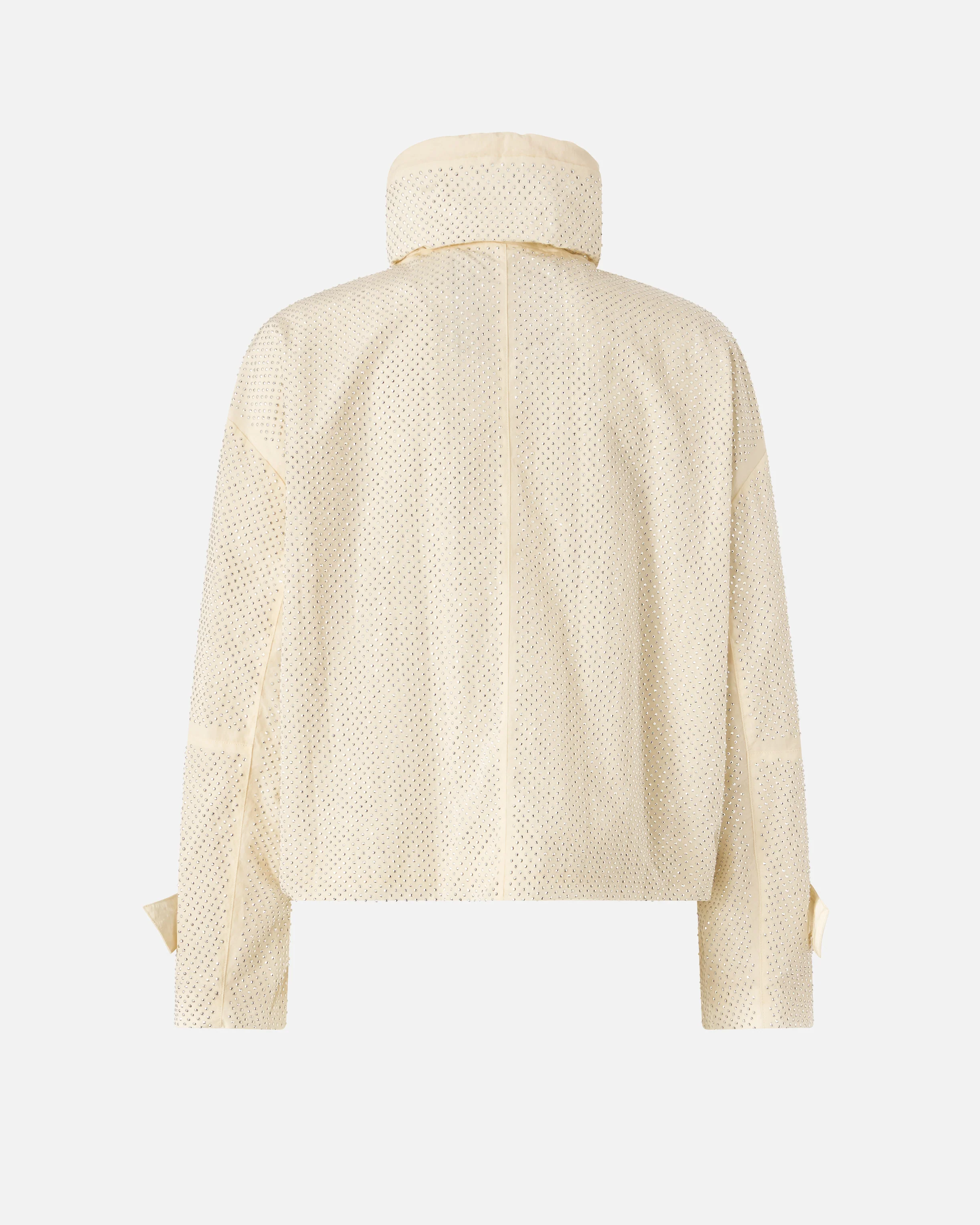 Giacca blouson con micro borchie all over - Image 6