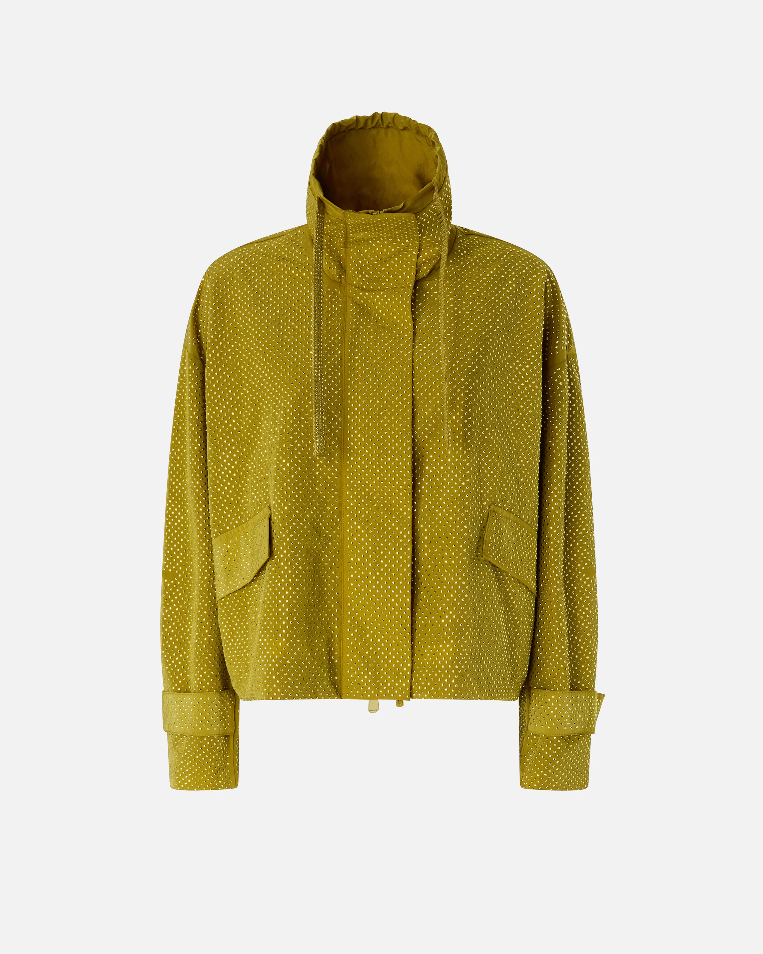 Giacca blouson con micro borchie all over - Image 5