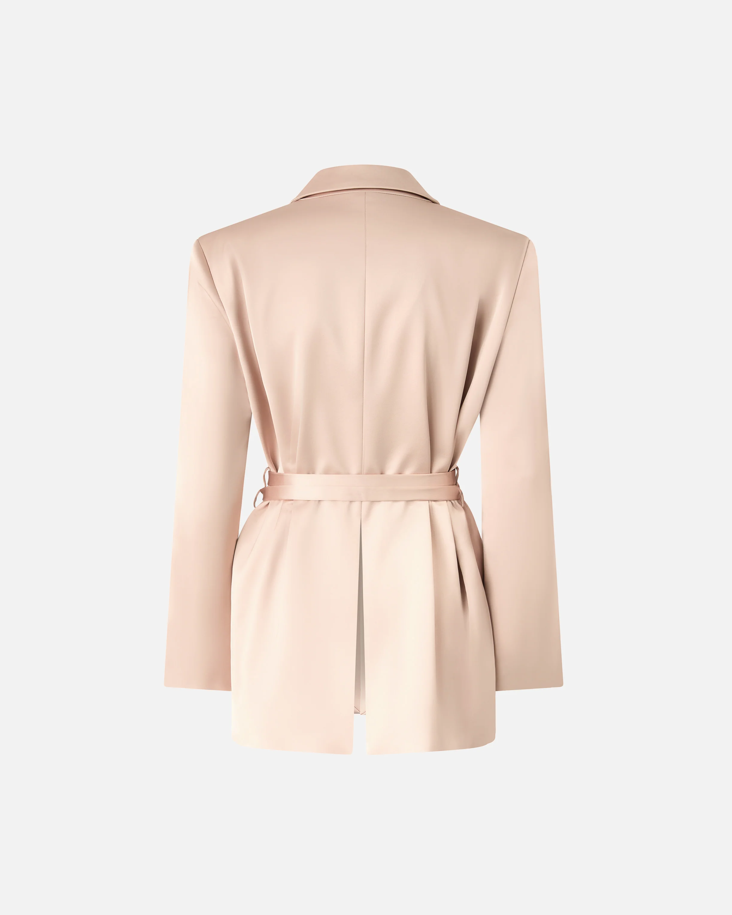 Giacca in satin con cintura - Image 6