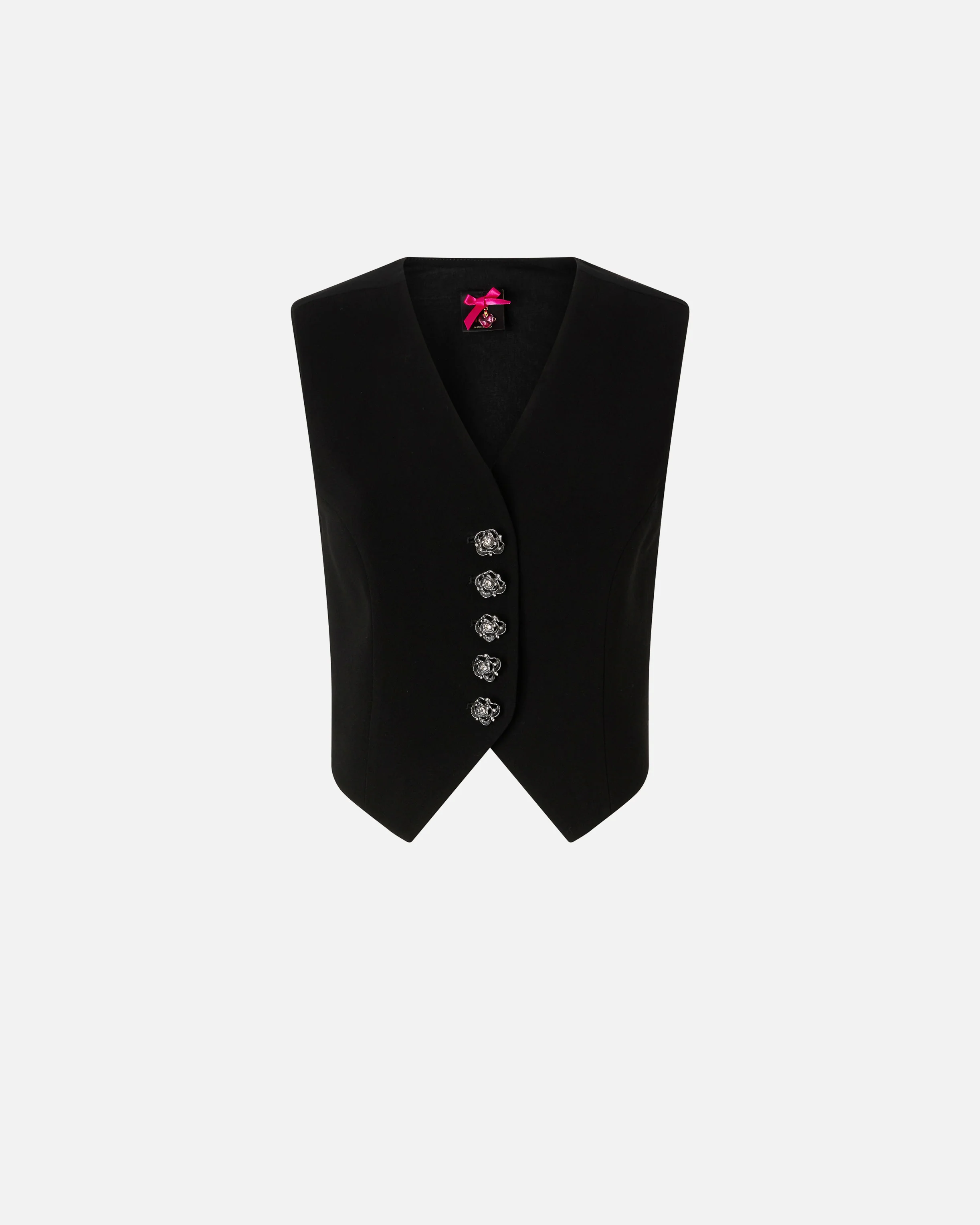 Gilet con bottoni rose gioiello - Image 5