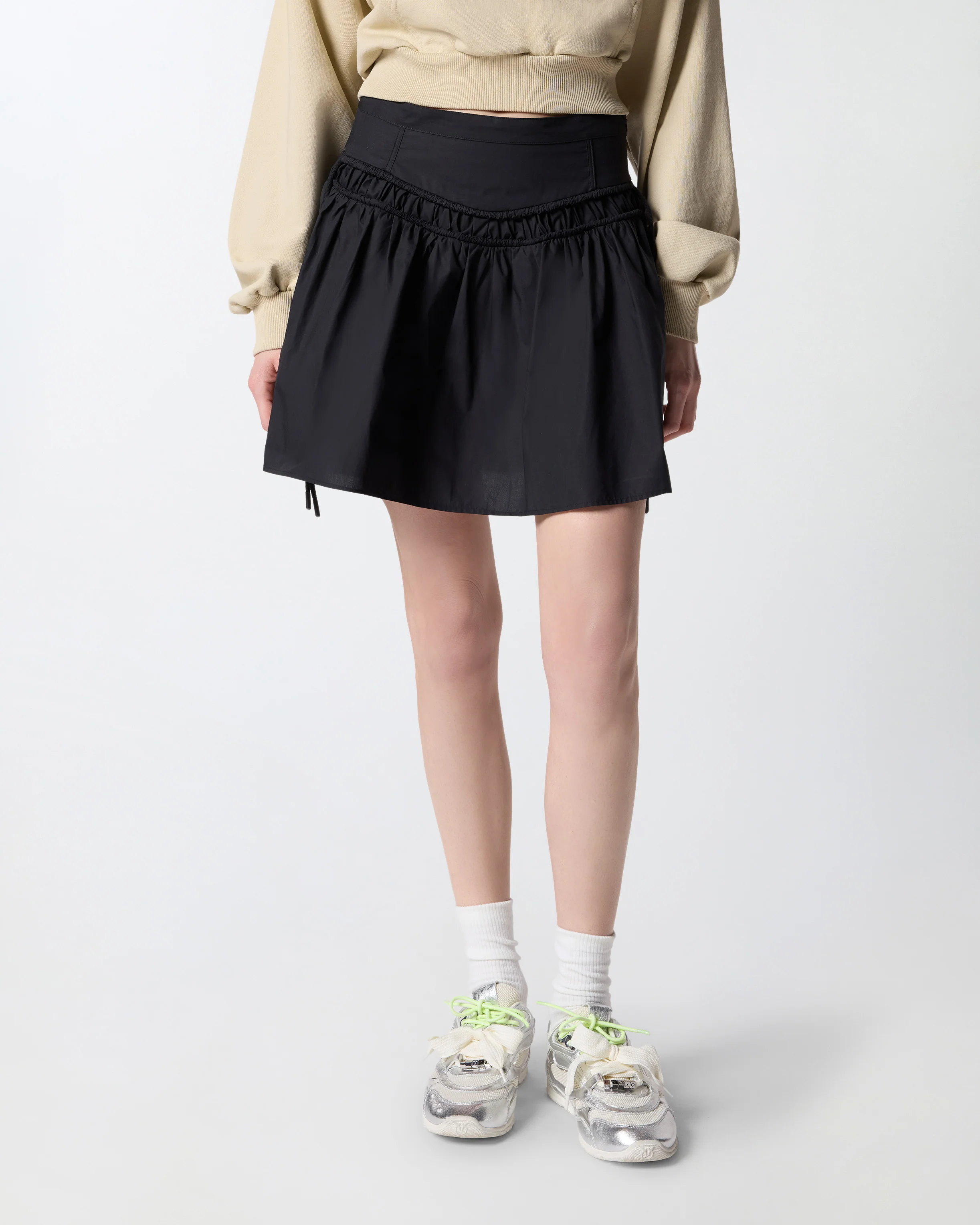Gonna corta con arricci e coulisse - Image 2