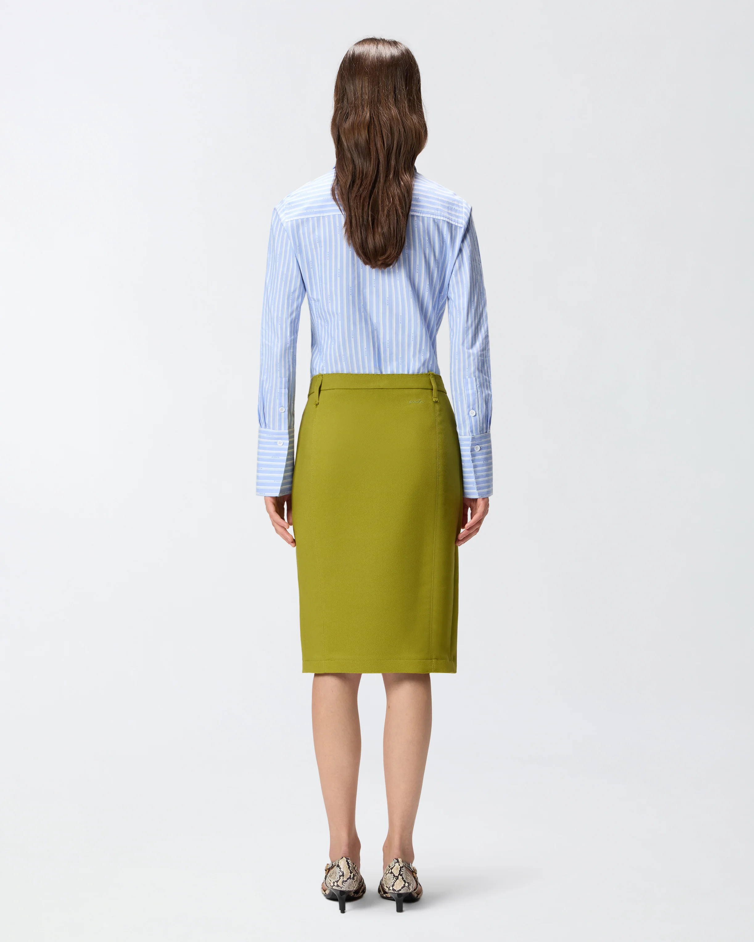 Gonna longuette aderente con spacco - Image 3