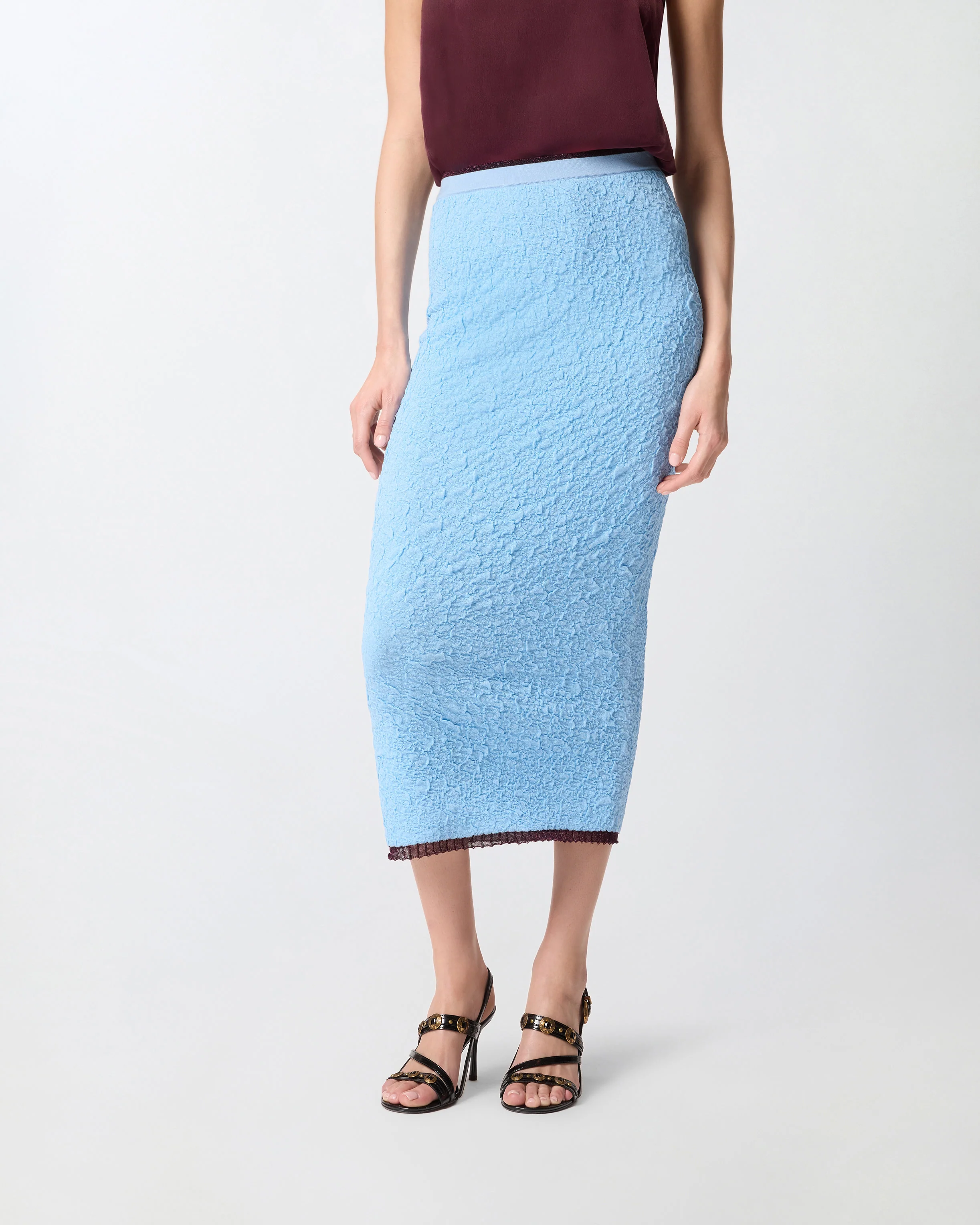 Gonna midi aderente jacquard - Image 2