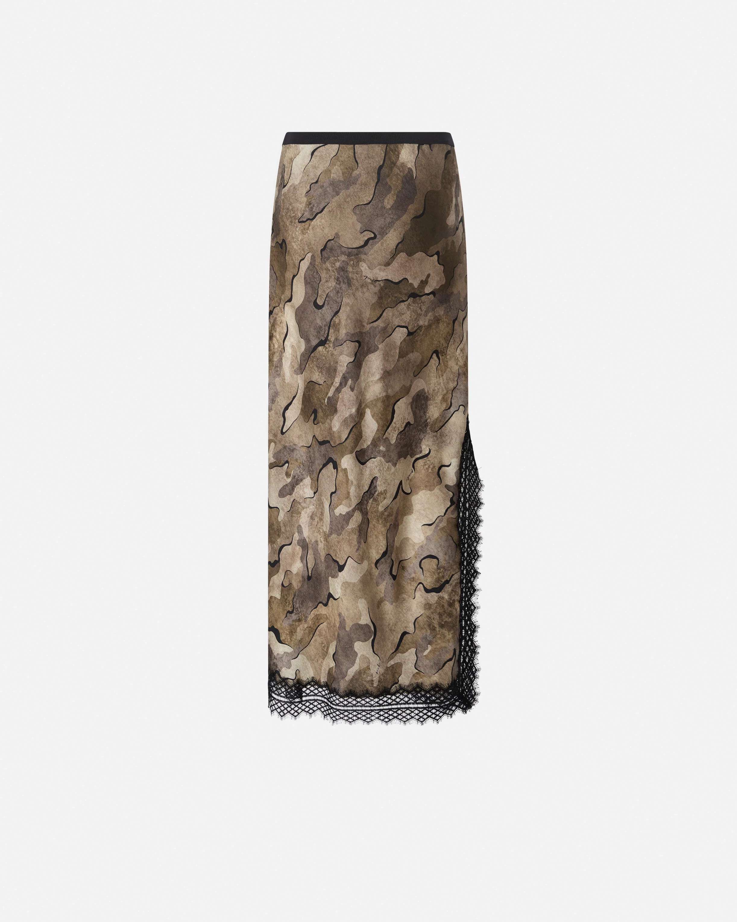 Gonna midi camouflage con pizzo e spacco - Image 6