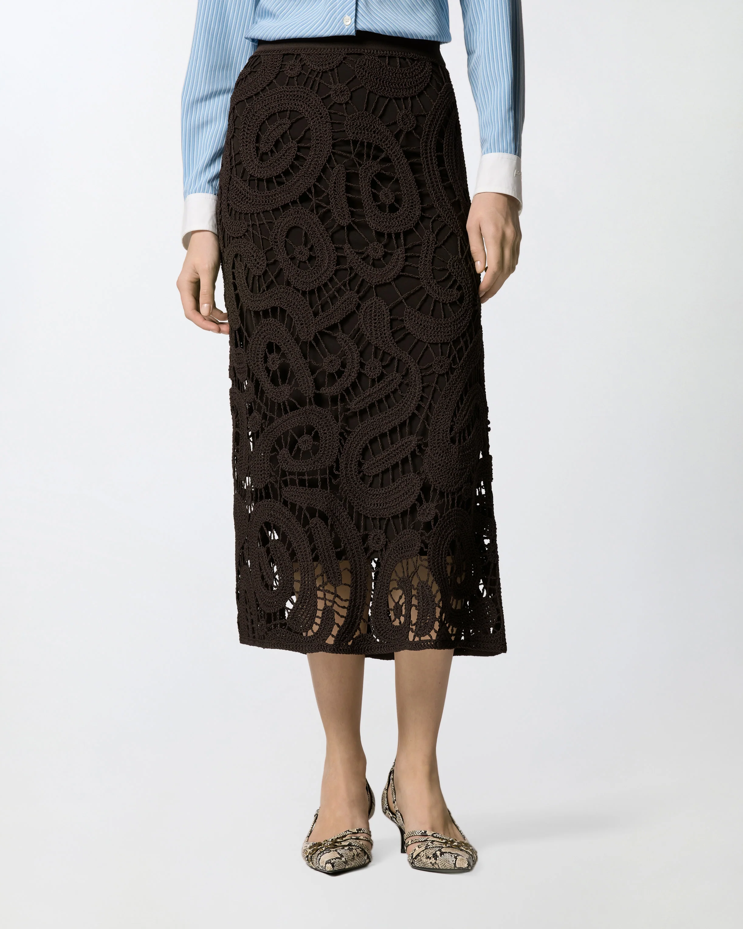 Gonna midi in crochet geometrico - Image 2