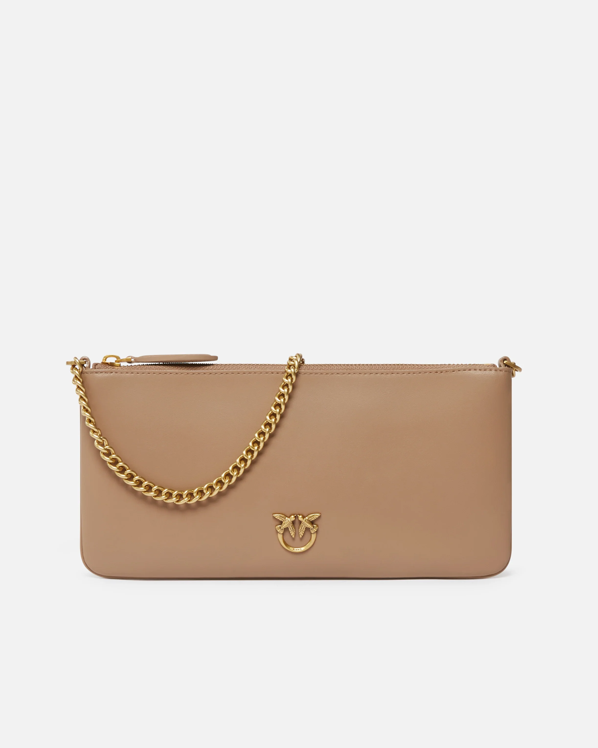 Horizontal Flat Bag in pelle