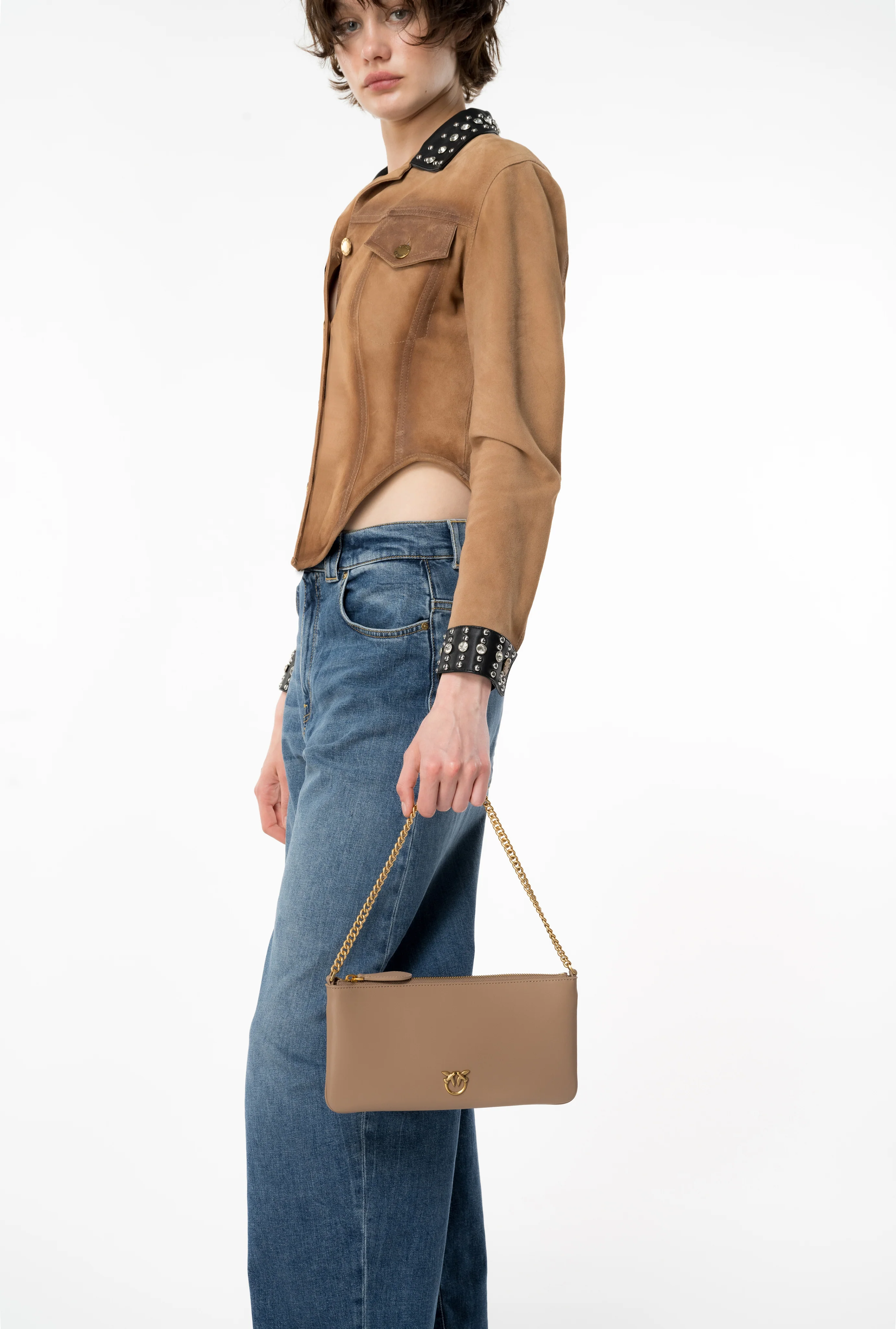 Horizontal Flat Bag in pelle - Image 5