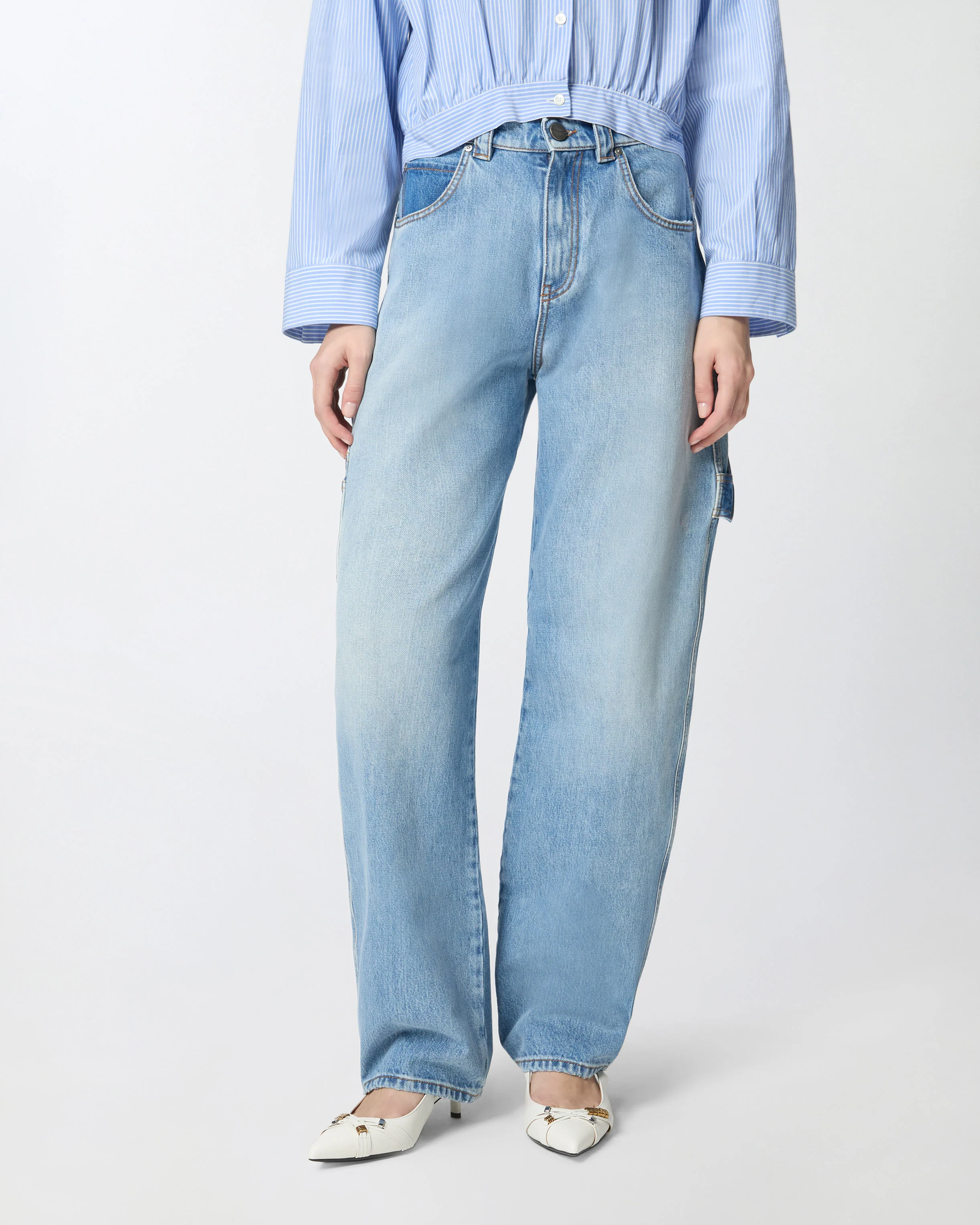 Jeans balloon fit bicolor - Image 2