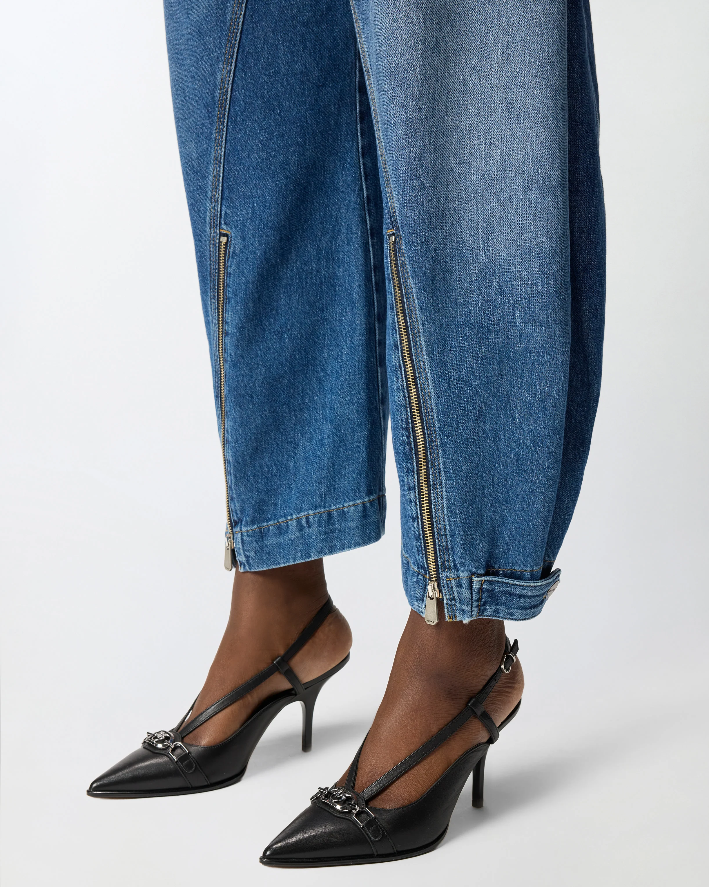 Jeans balloon fit con zip - Image 4