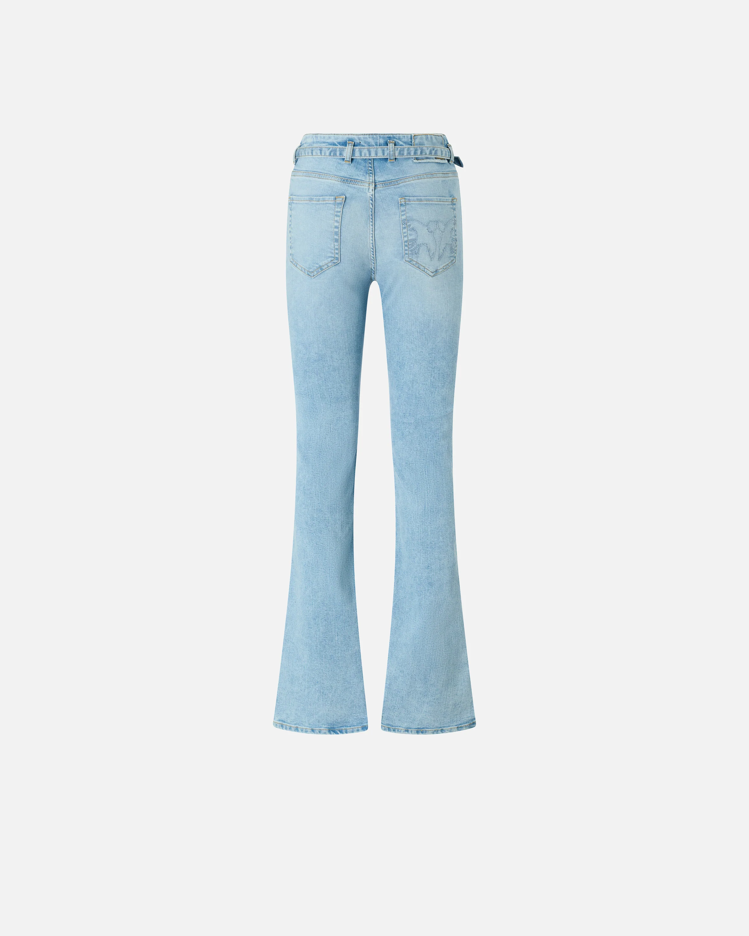 Jeans chiari con cintura e fibbia Love Birds - Image 6