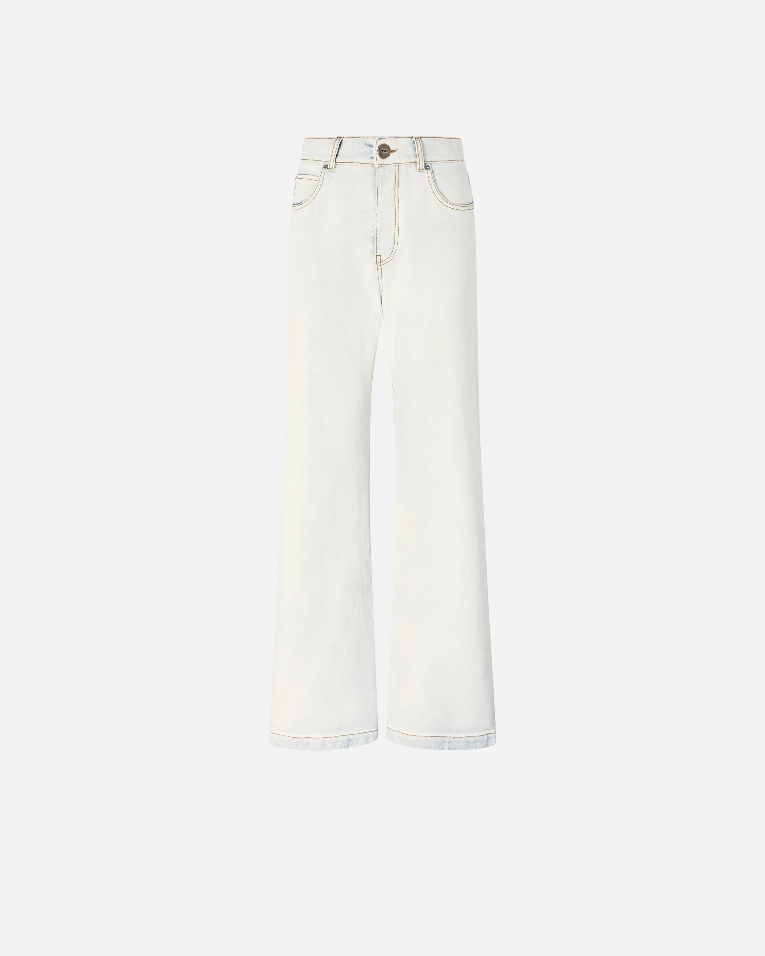 Jeans con vita risvoltabile a contrasto - Image 6