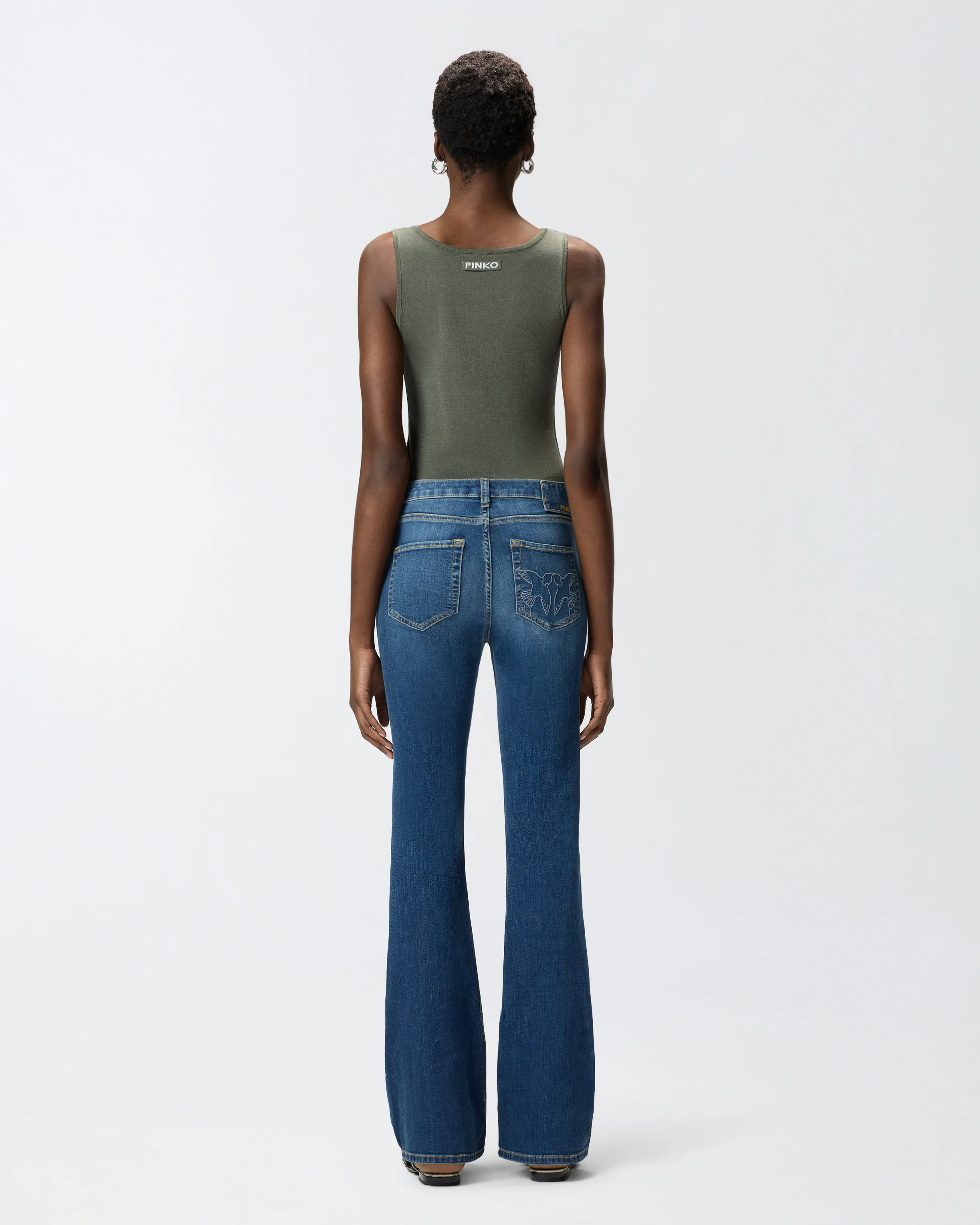 Jeans flared in denim stretch - Image 3