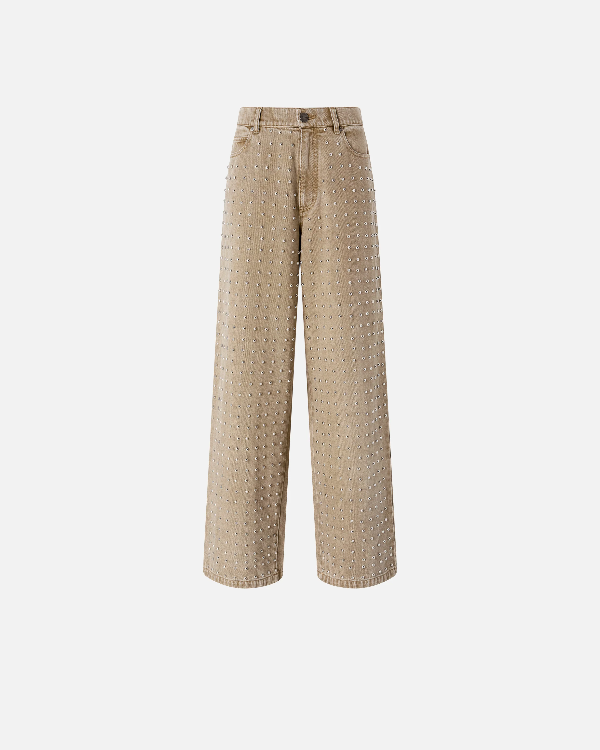 Jeans marroni con borchie - Image 5