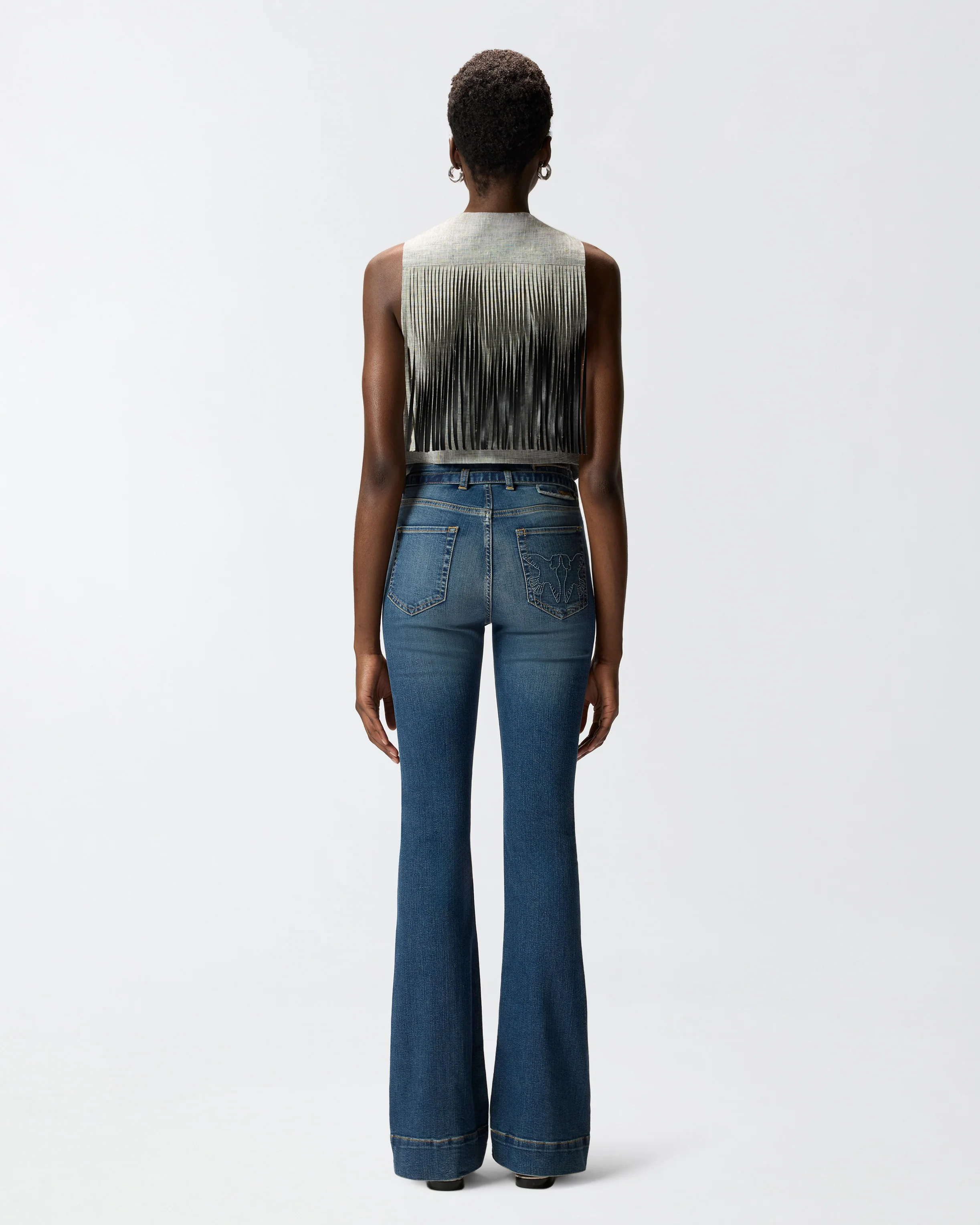 Jeans scuri con cintura e fibbia Love Birds - Image 3