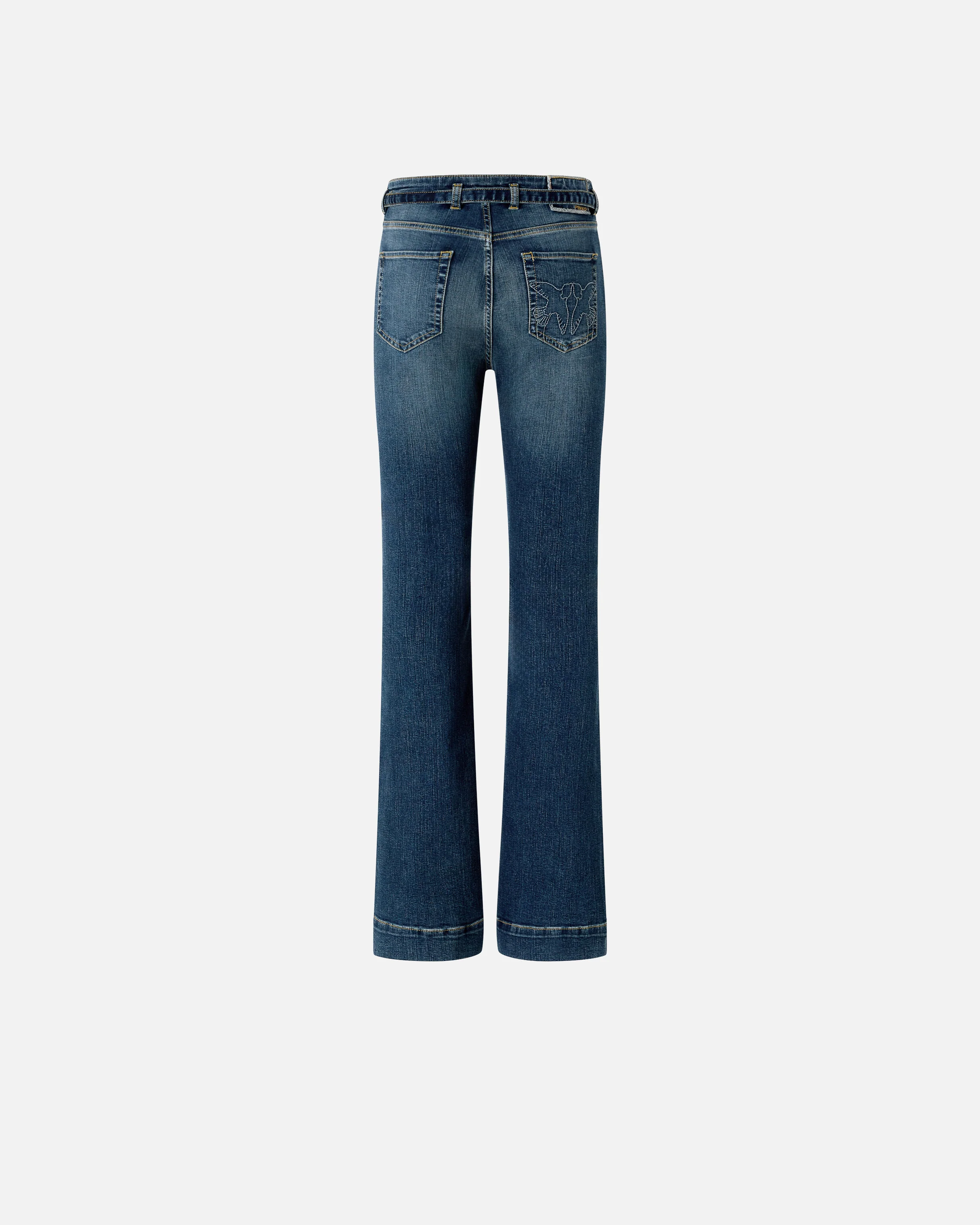 Jeans scuri con cintura e fibbia Love Birds - Image 6