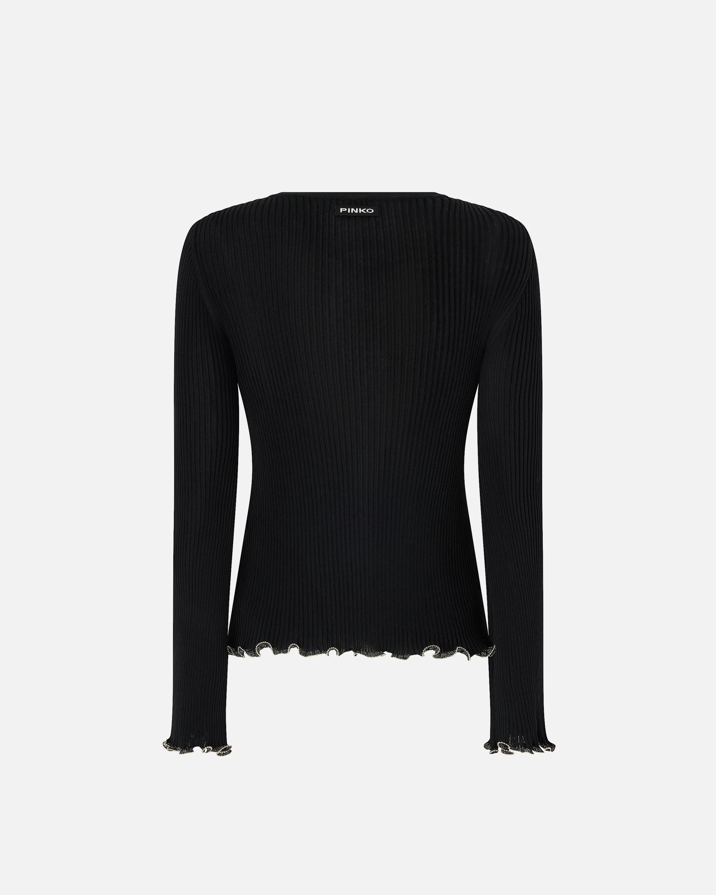 Maglia a costine con bordi gioiello - Image 6