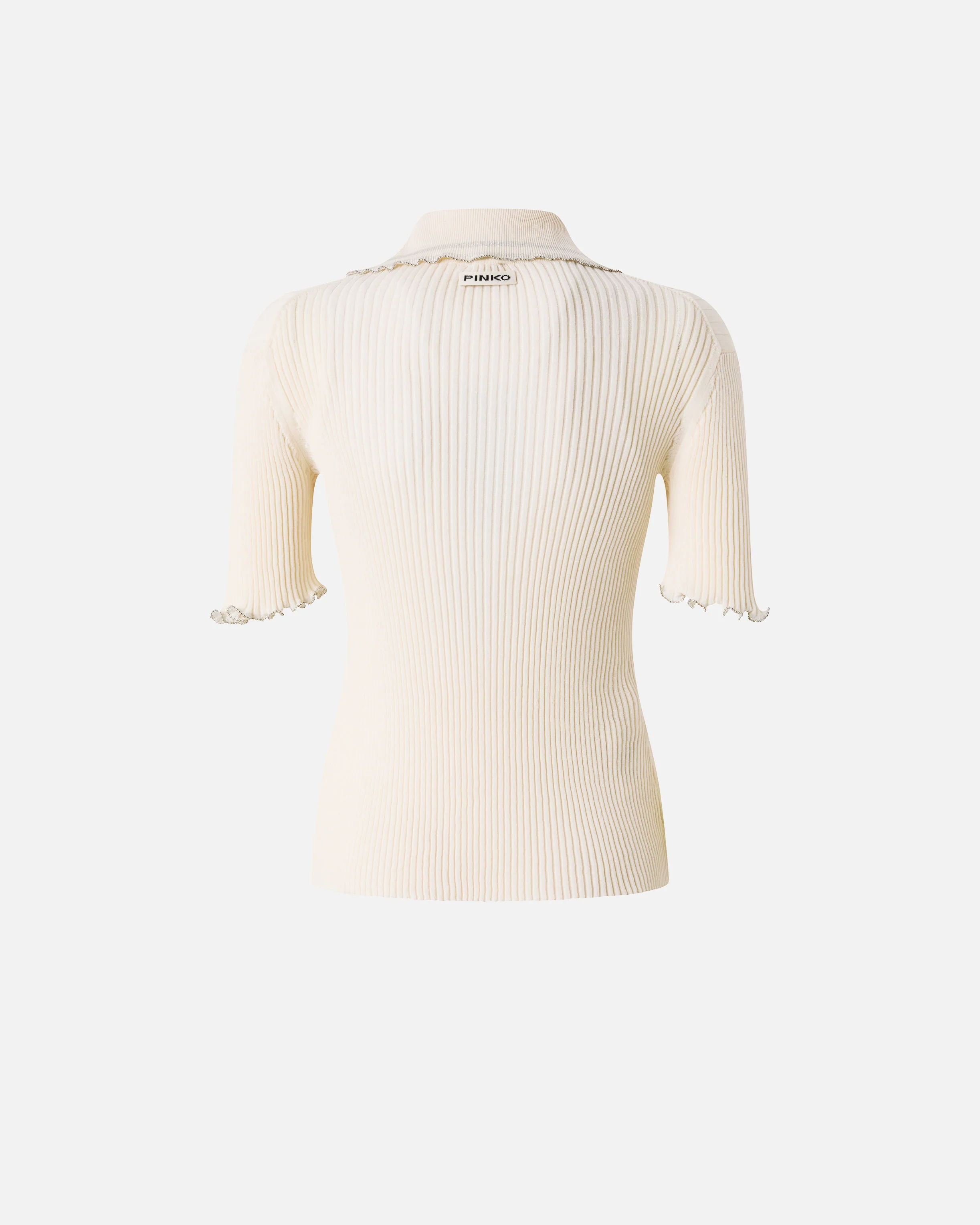 Maglia a costine con bordi gioiello - Image 6
