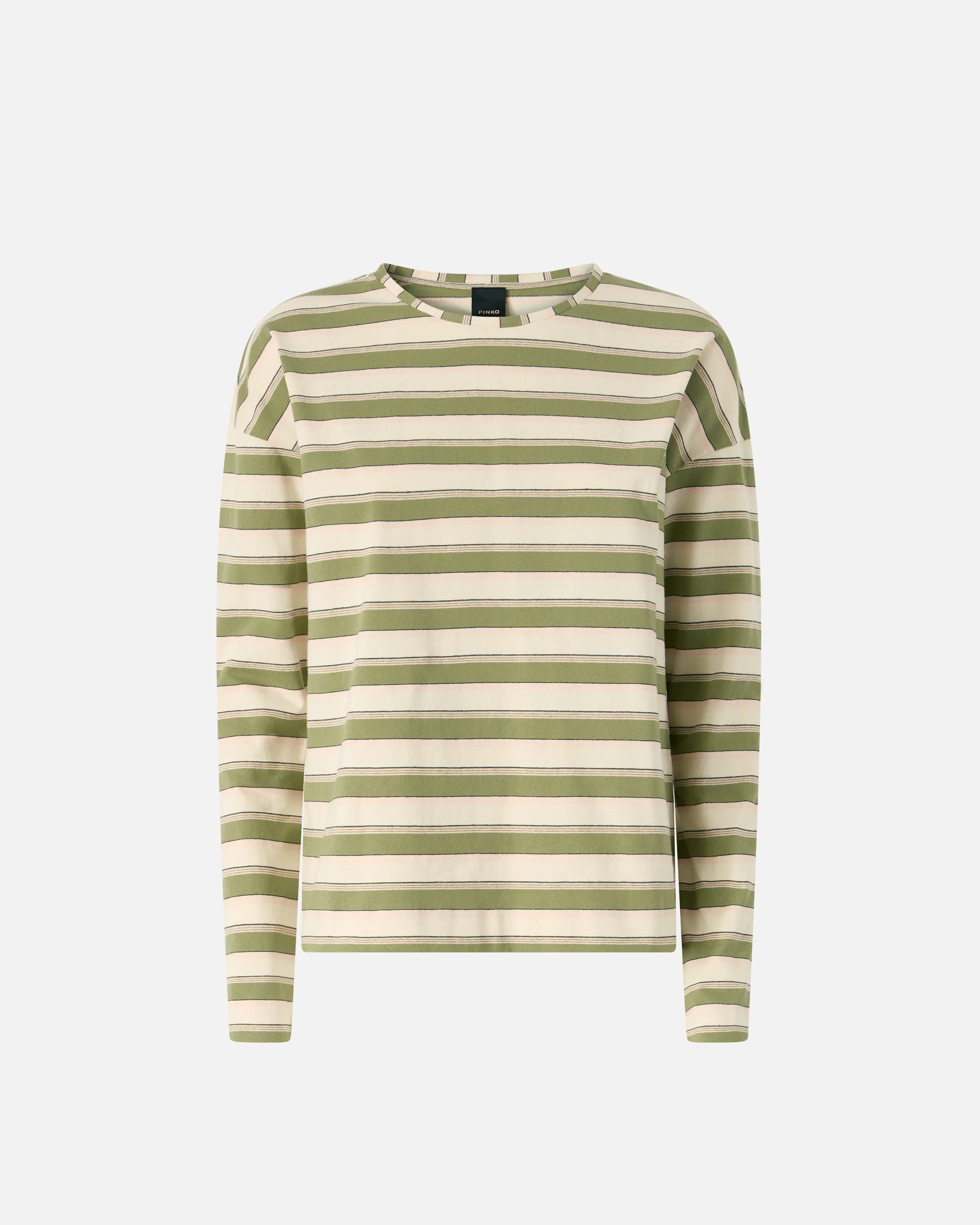 Maglia in jersey a righe con colletto strutturato - Image 5