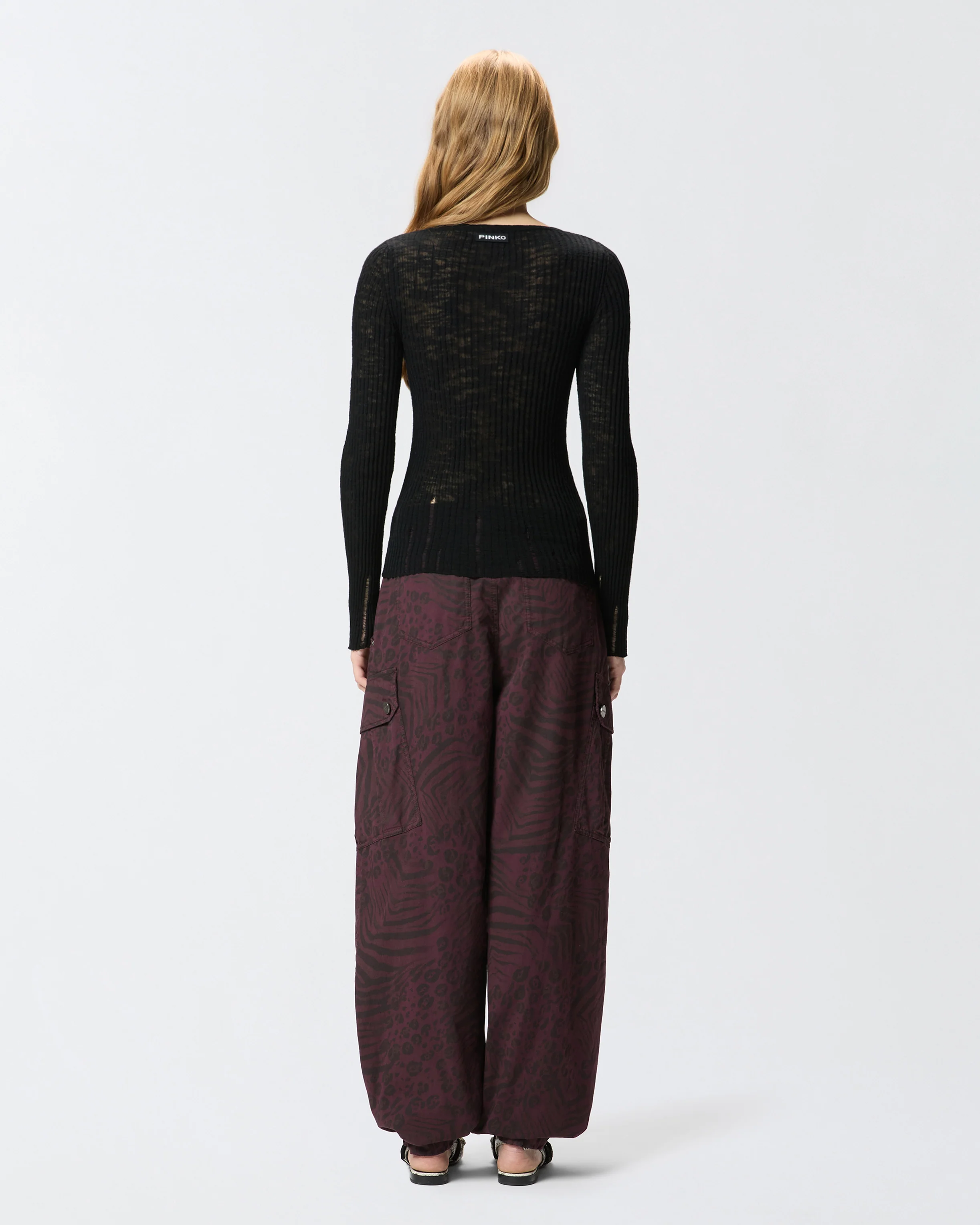 Maglia serafino leggera in cotone a costine - Image 3