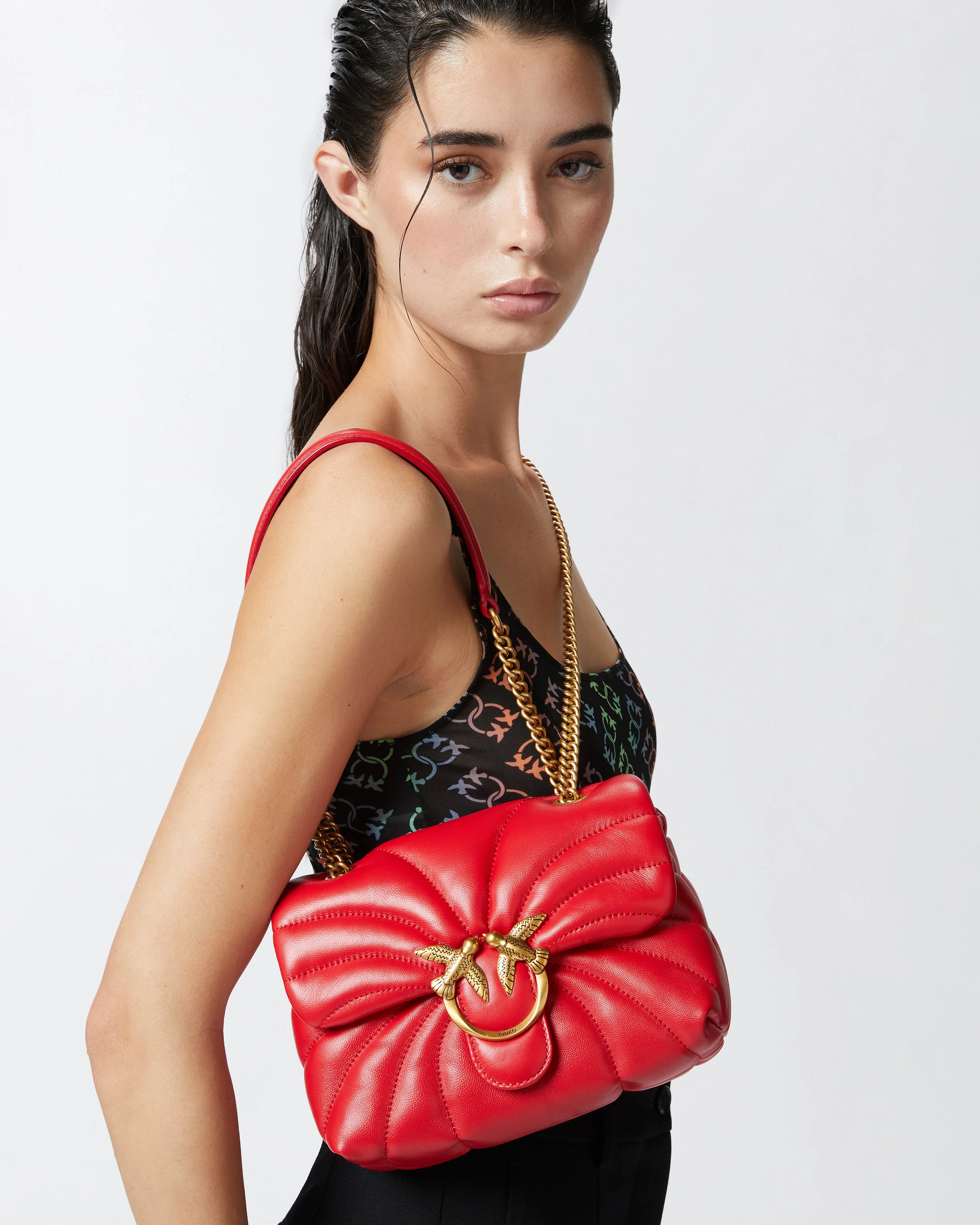 Mini borsa Love Bag Puff Butterfly a tracolla in nappa - Image 5