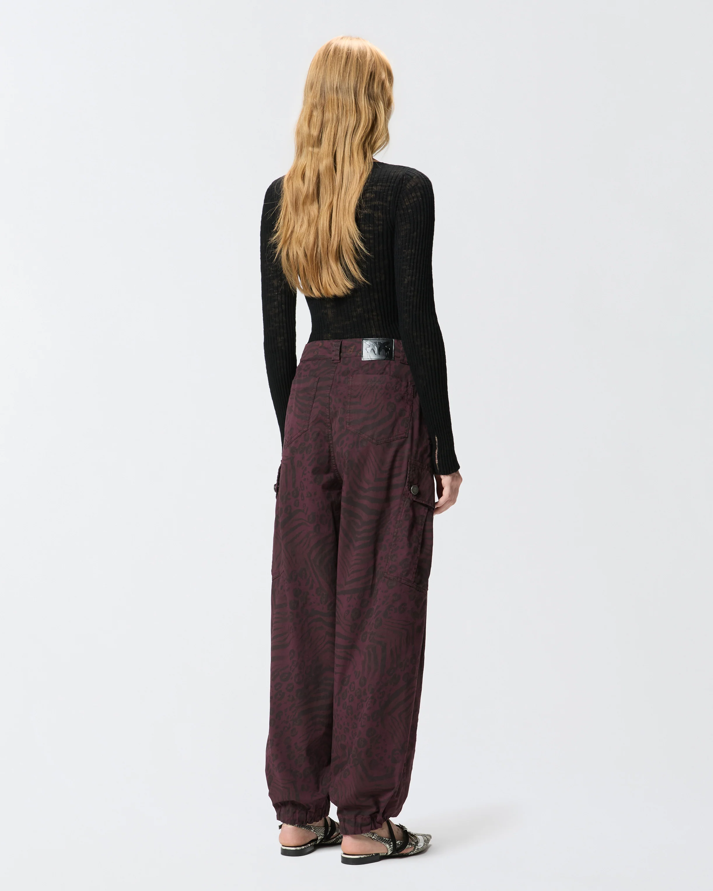 Pantaloni a palloncino con motivo animalier - Image 3