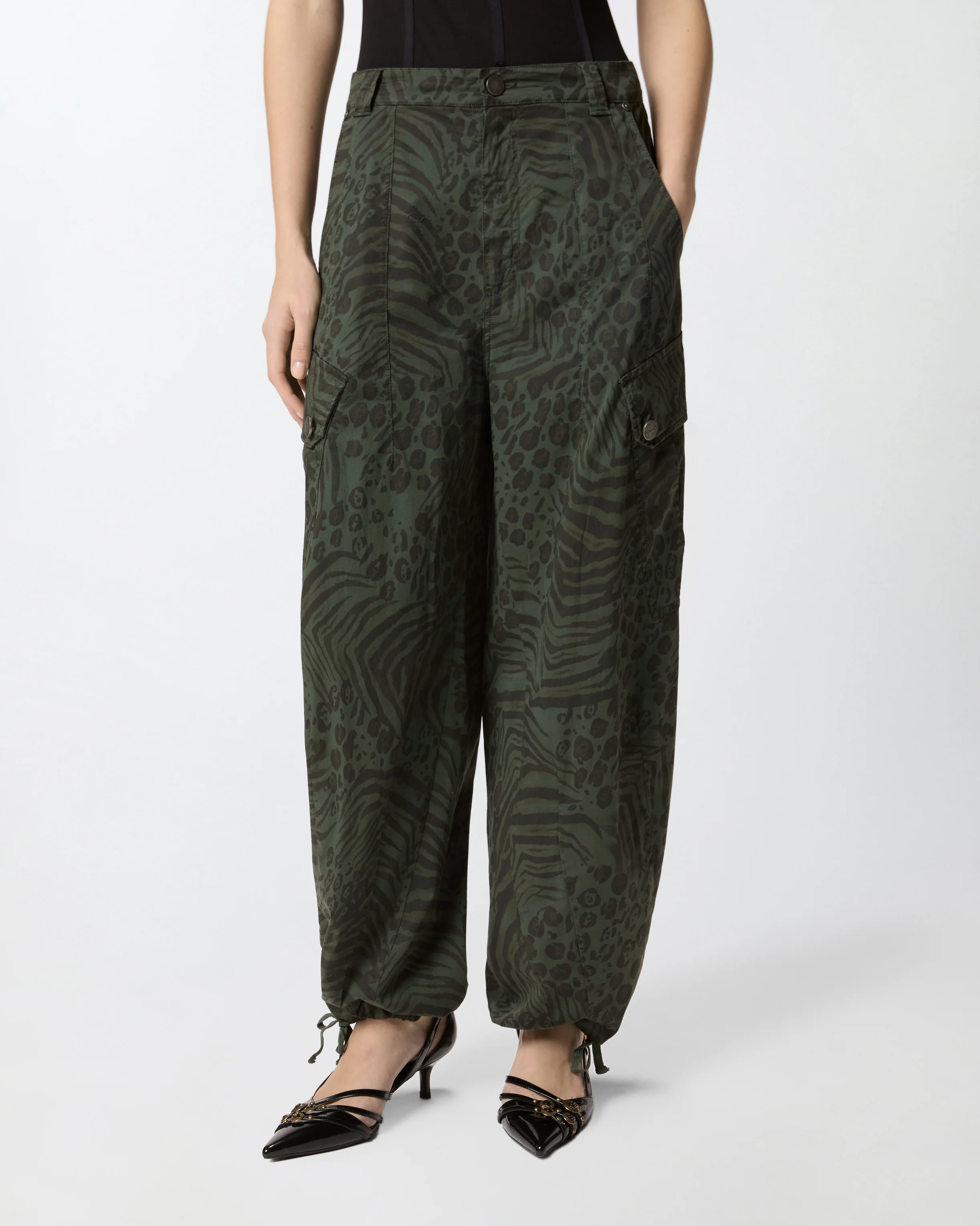 Pantaloni a palloncino con motivo animalier - Image 2