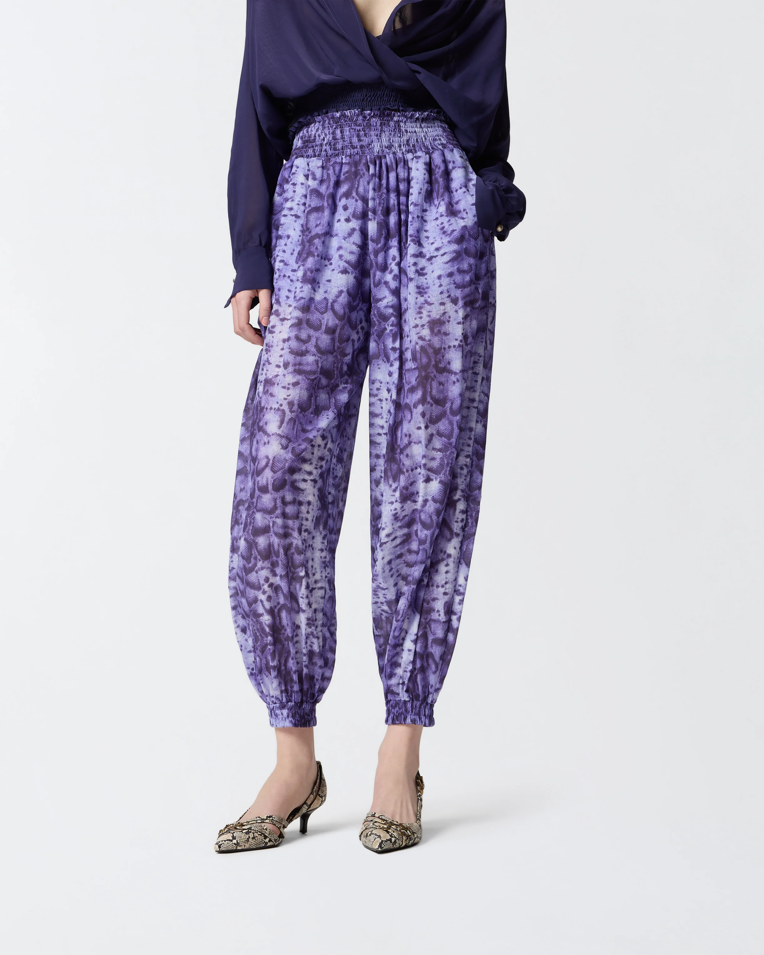 Pantaloni ampi con stampa snake - Image 2