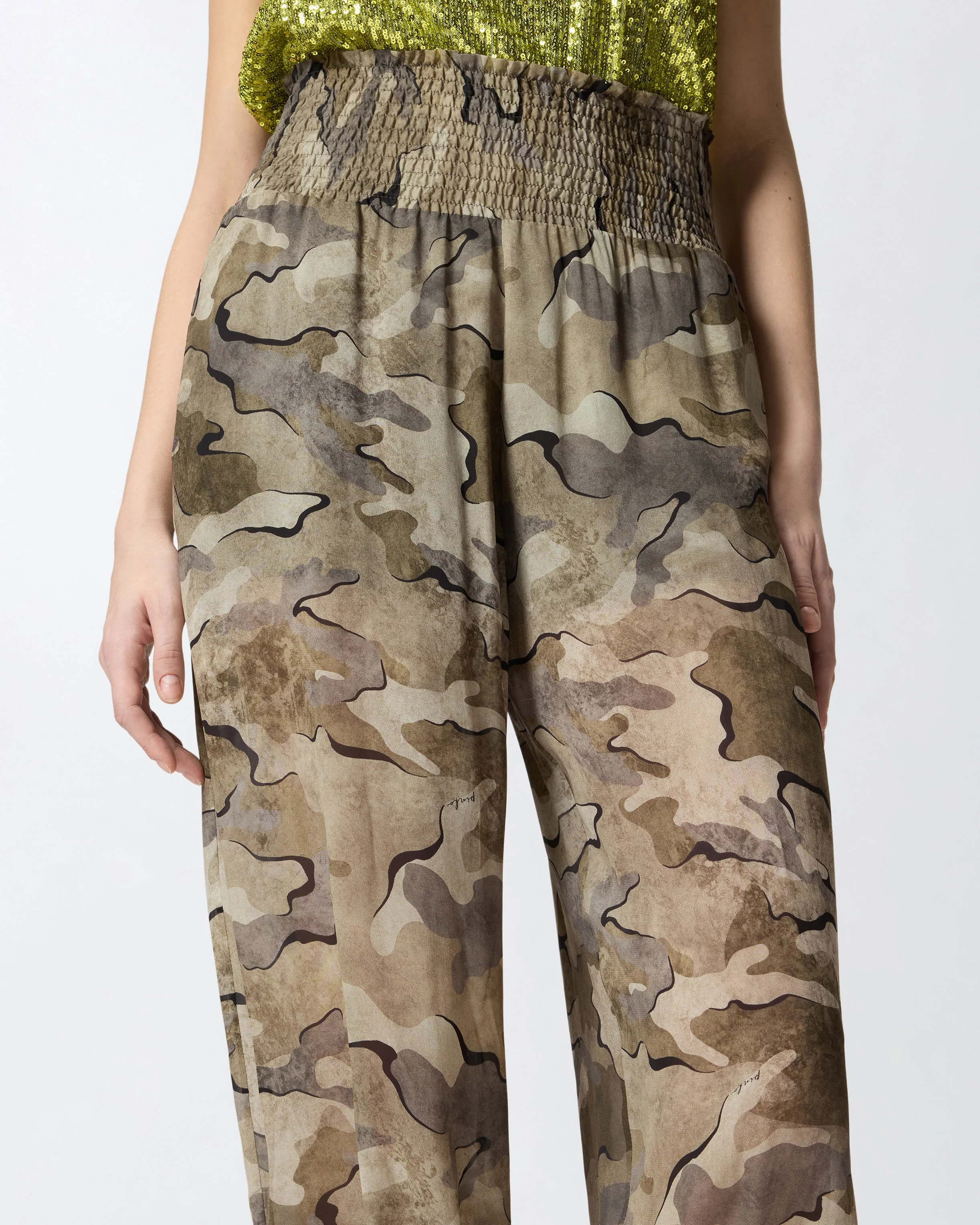 Pantaloni balloon camouflage con vita alta - Image 4