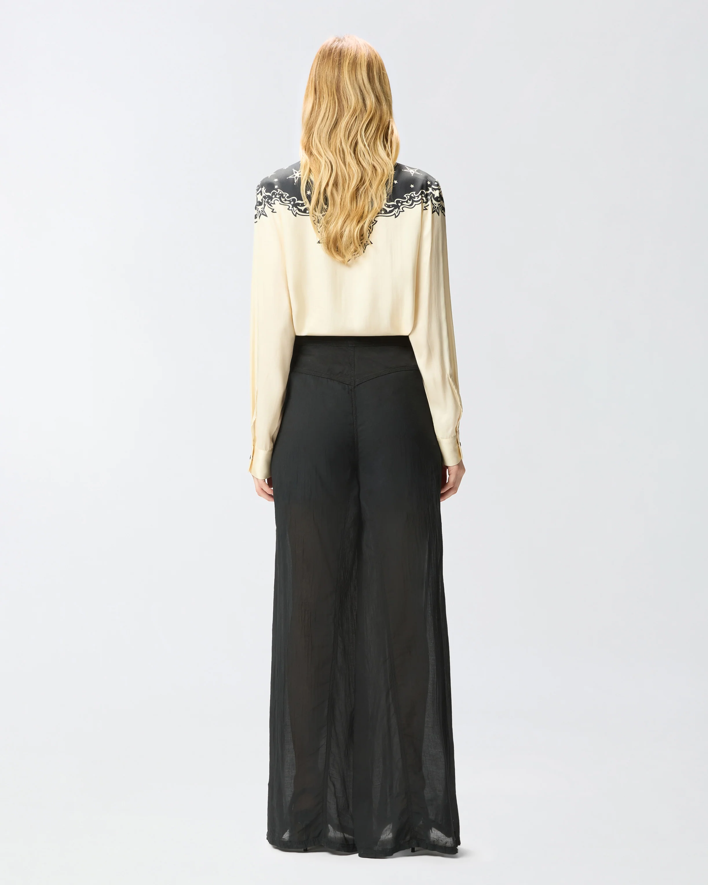 Pantaloni leggeri con lacci e dettagli texani - Image 3
