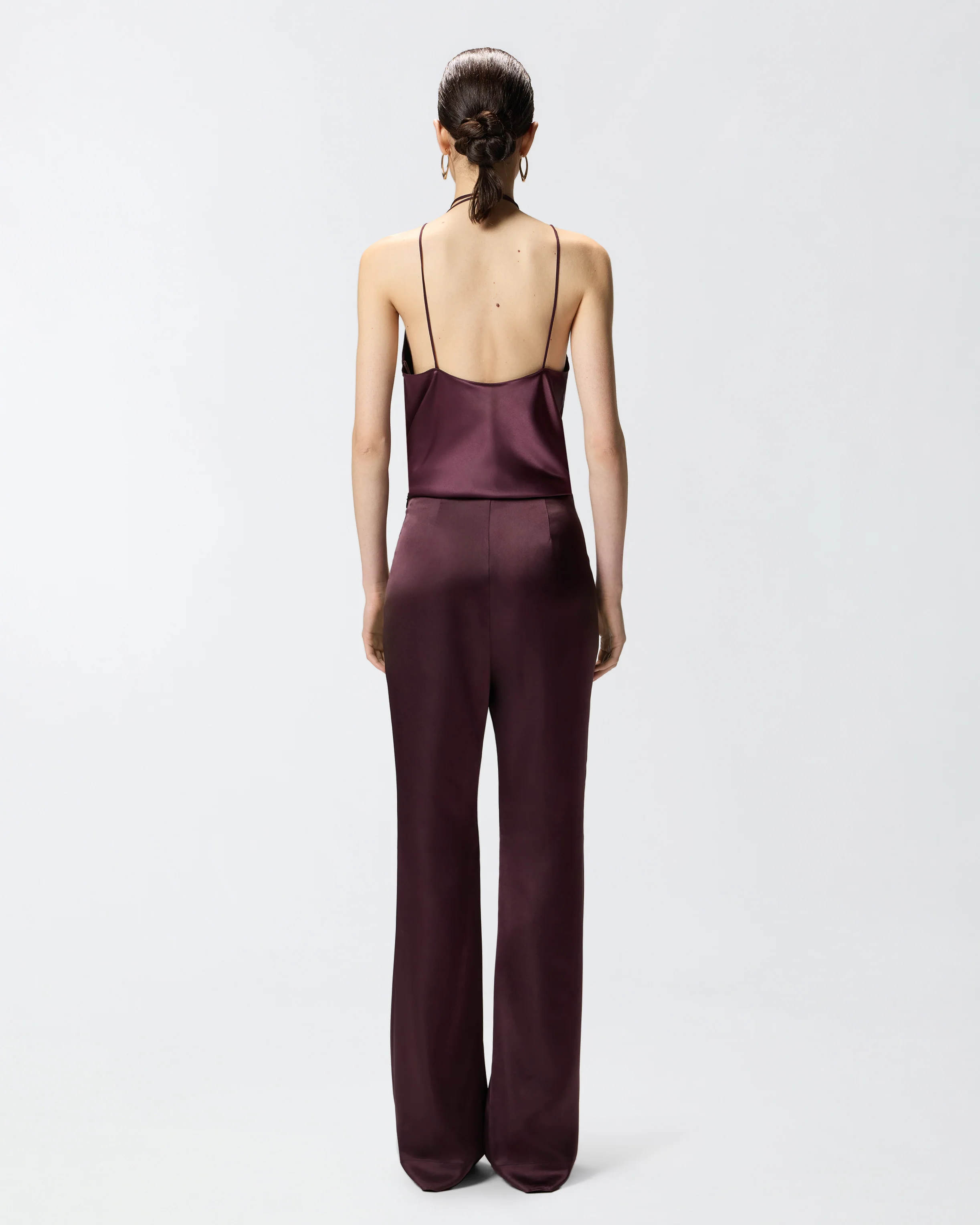 Pantaloni svasati in satin - Image 3