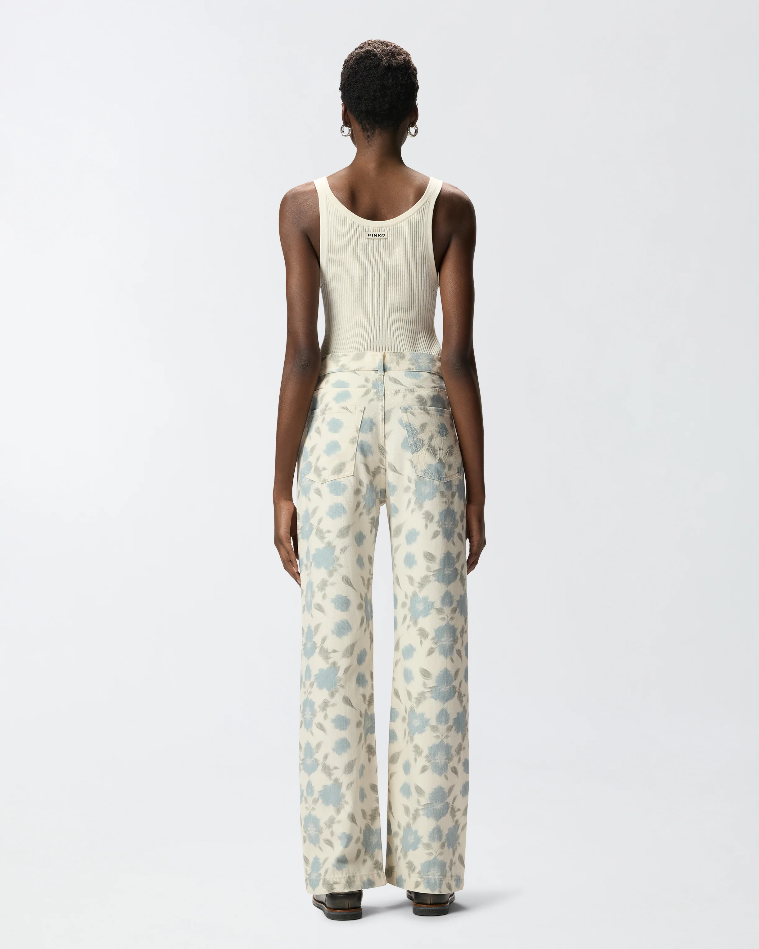 Pantaloni wide leg con stampa Cottage Flower - Image 3
