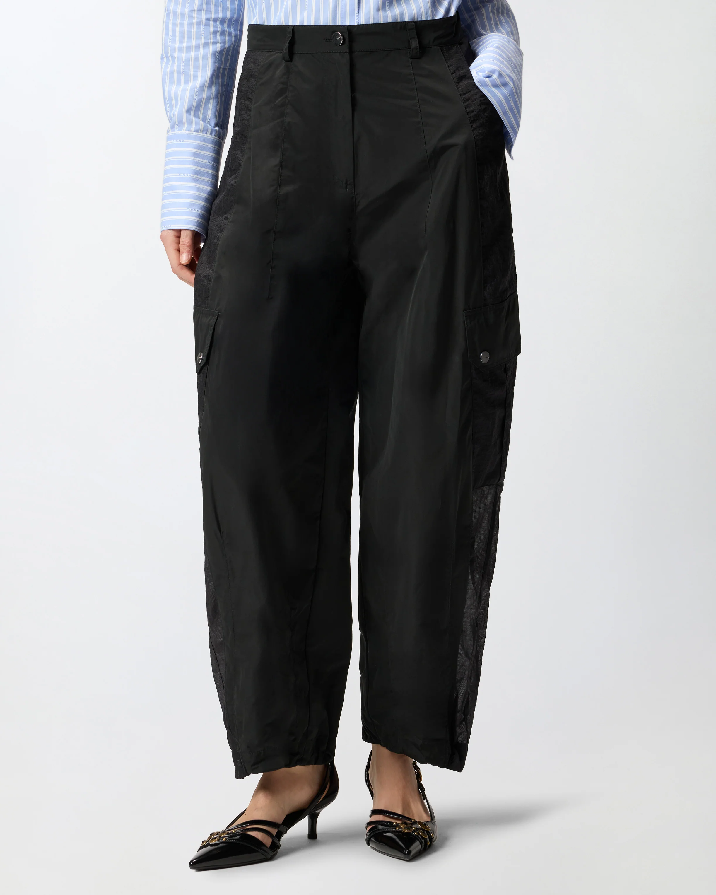 Pantaloni workwear con inserti trasparenti - Image 2
