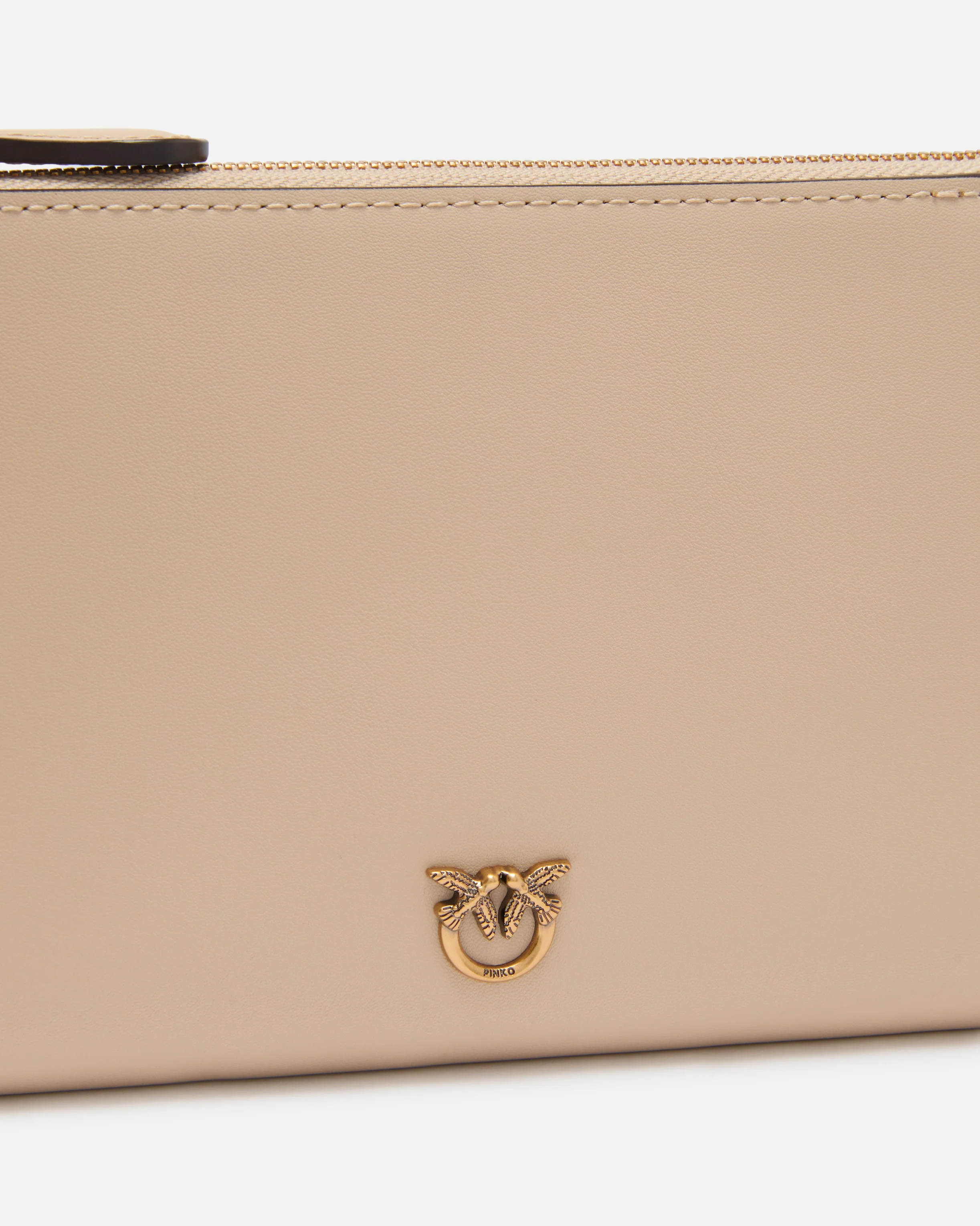 Pochette piatta in pelle con logo Love Birds - Image 3
