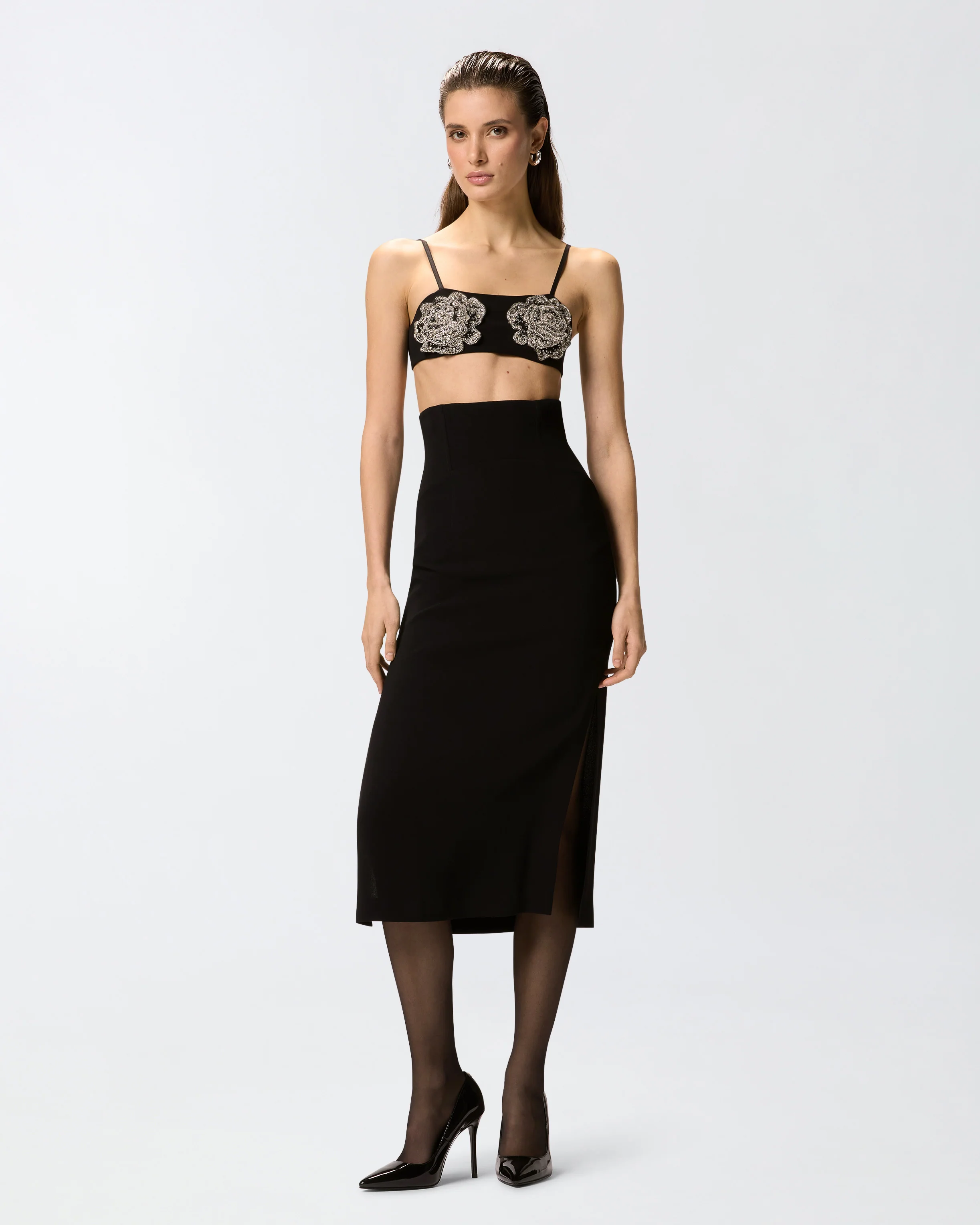 Reggiseno con rose gioiello ricamate - Image 2