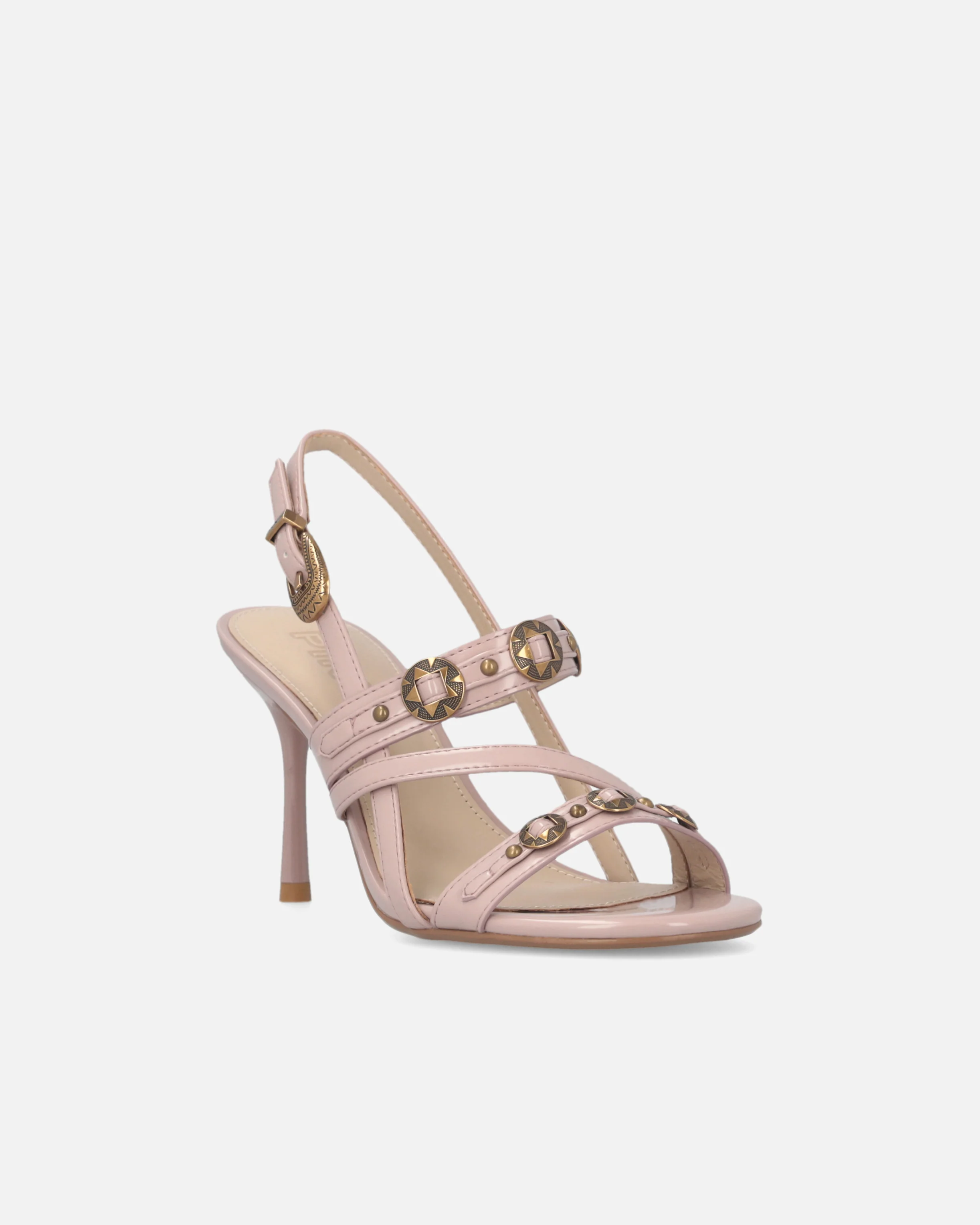 Sandali slingback alti con cinturini e borchie - Image 2