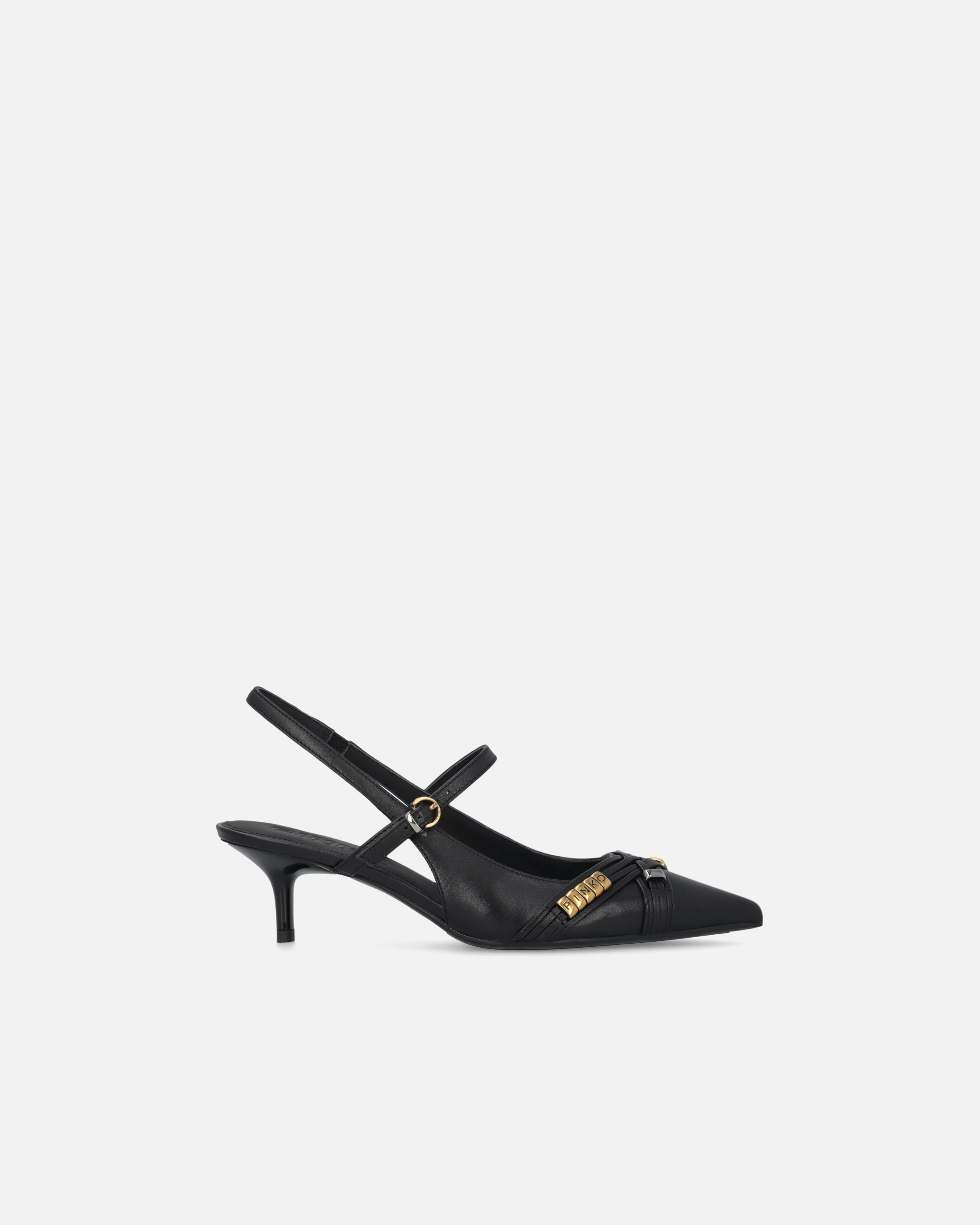 Slingback con cinturini e applicazioni gioiello