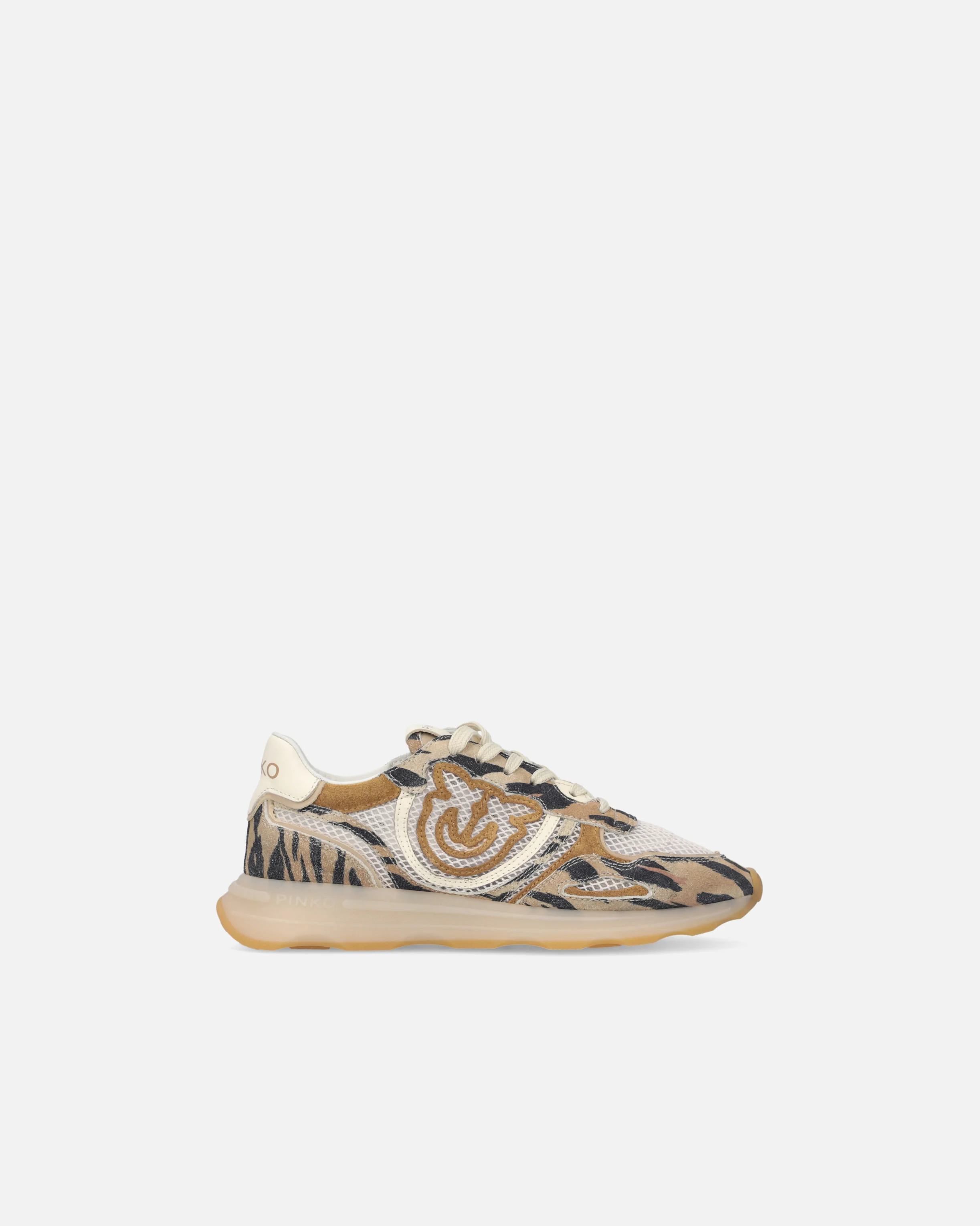 Sneakers con logo Love Birds e stampa animalier