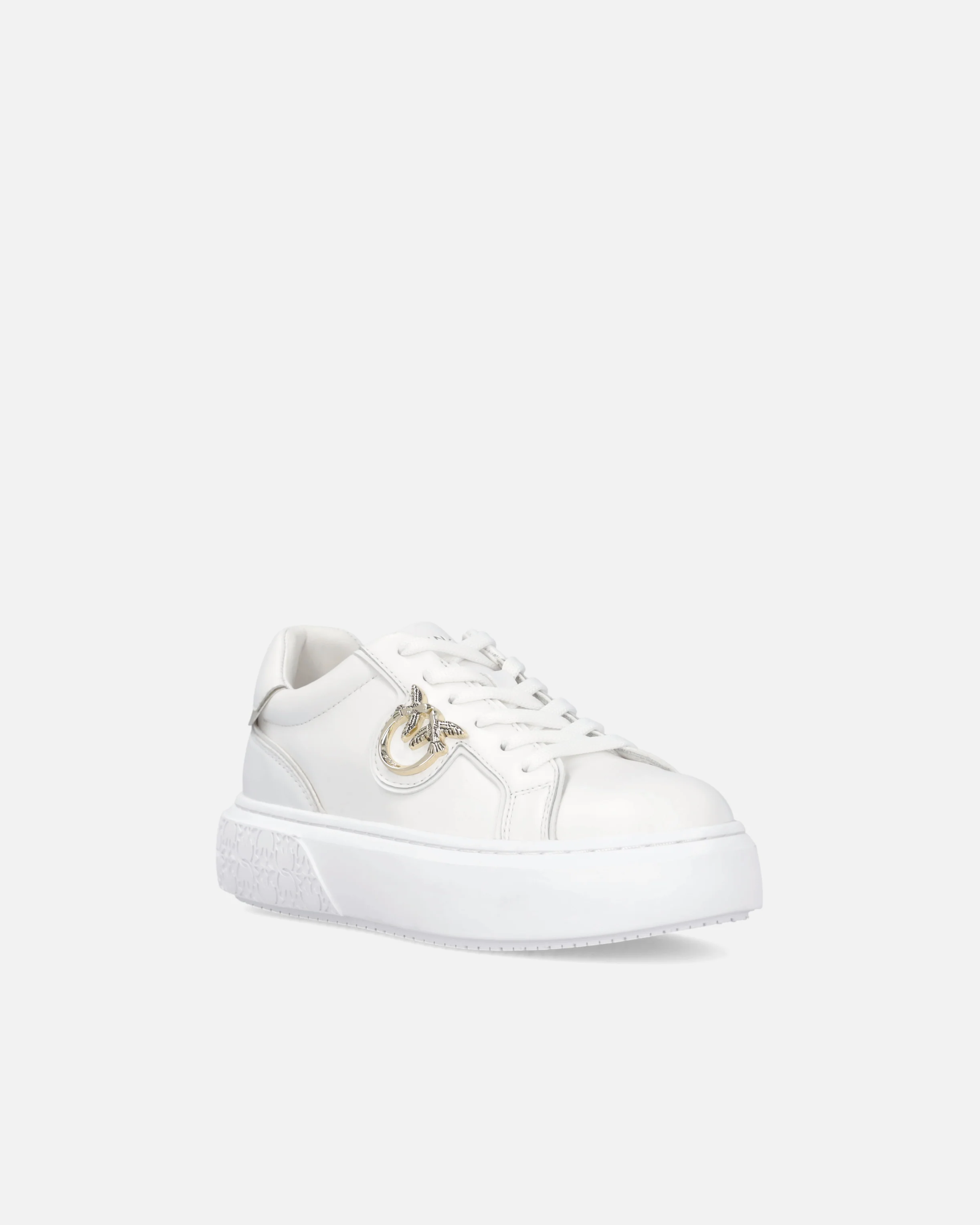 Sneakers flatform con suola alta e logo in metallo - Image 2