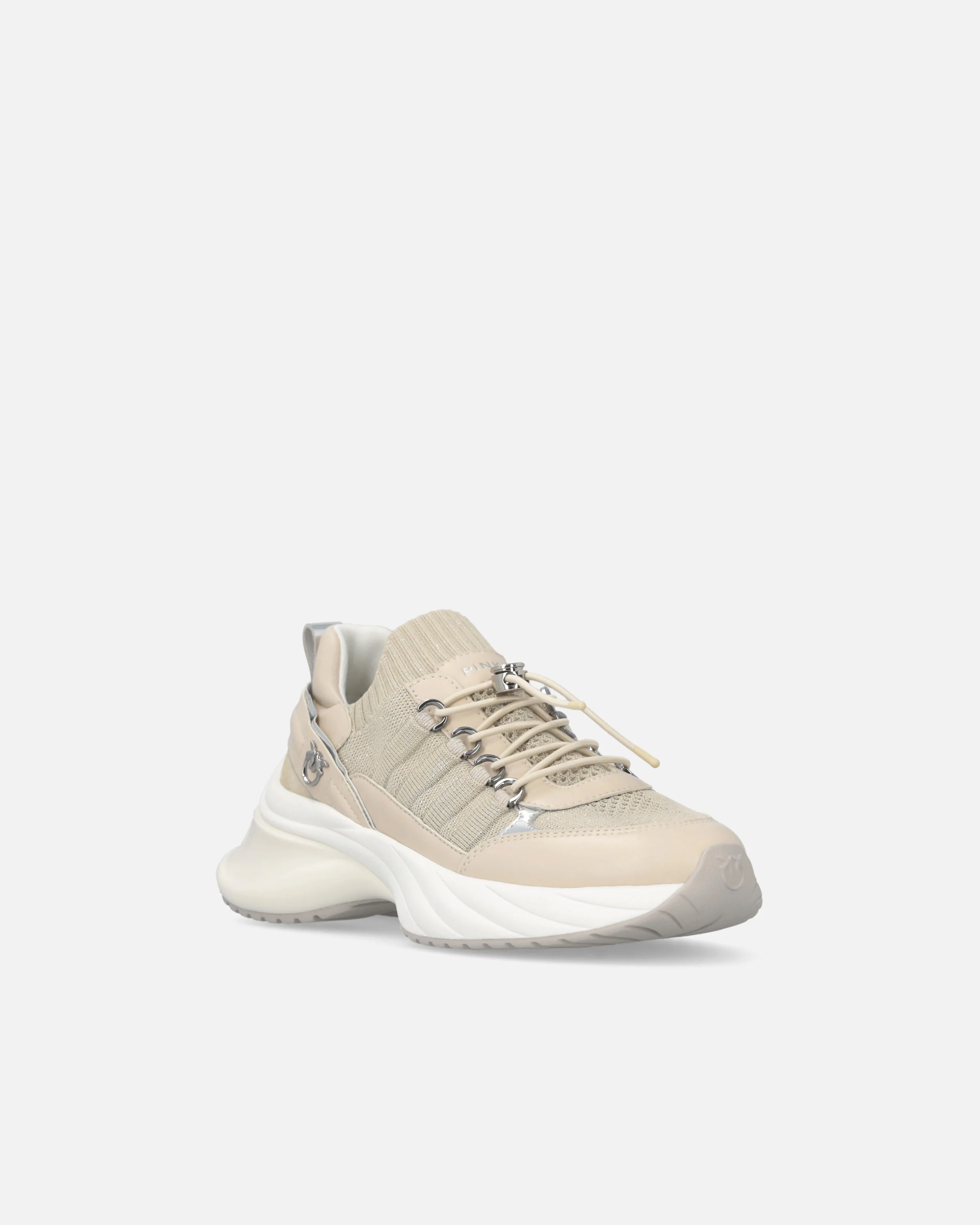 Sneakers in maglia con lacci e fermacorda - Image 2