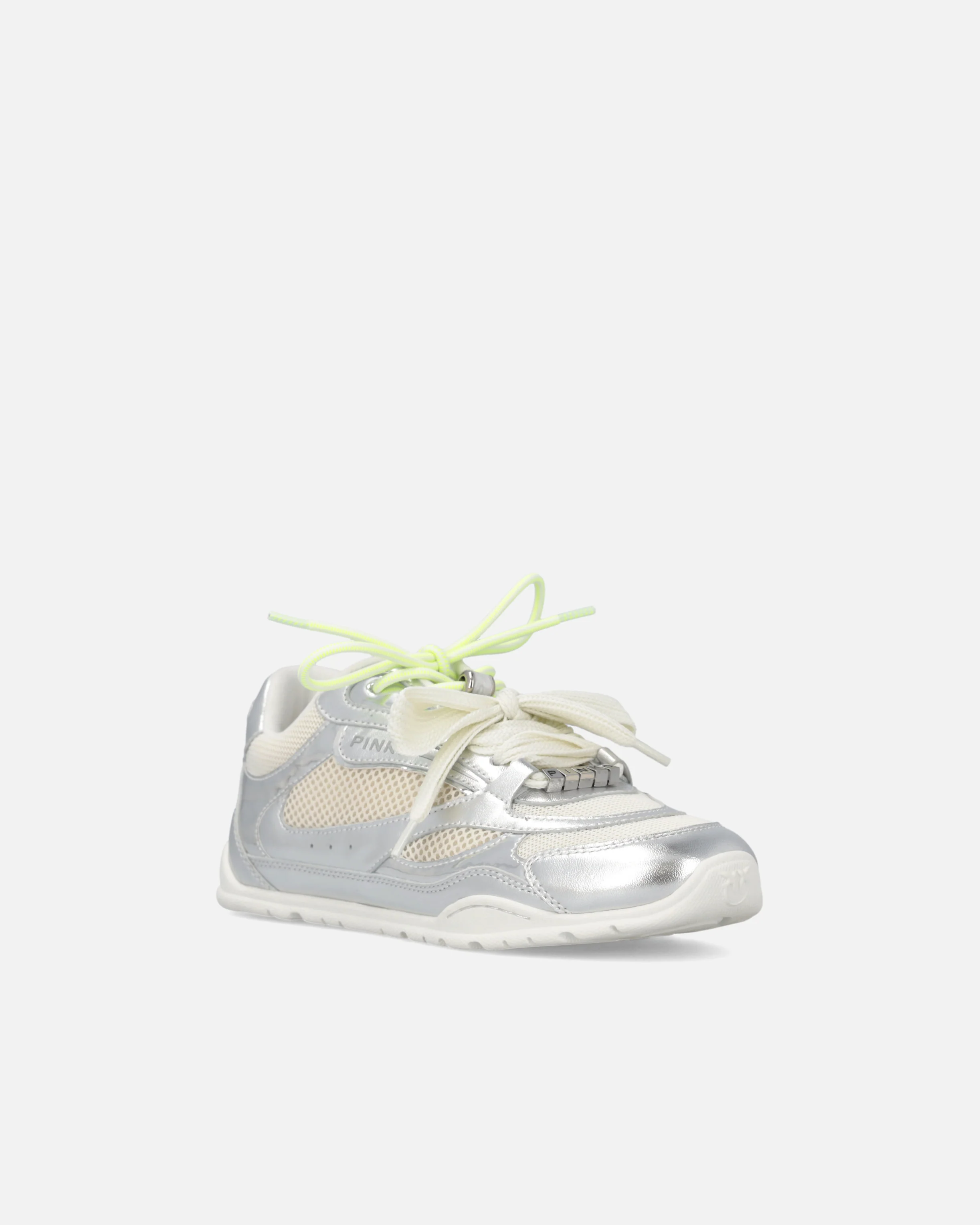 Sneakers laminate con lacci doppi e applicazioni gioiello - Image 2