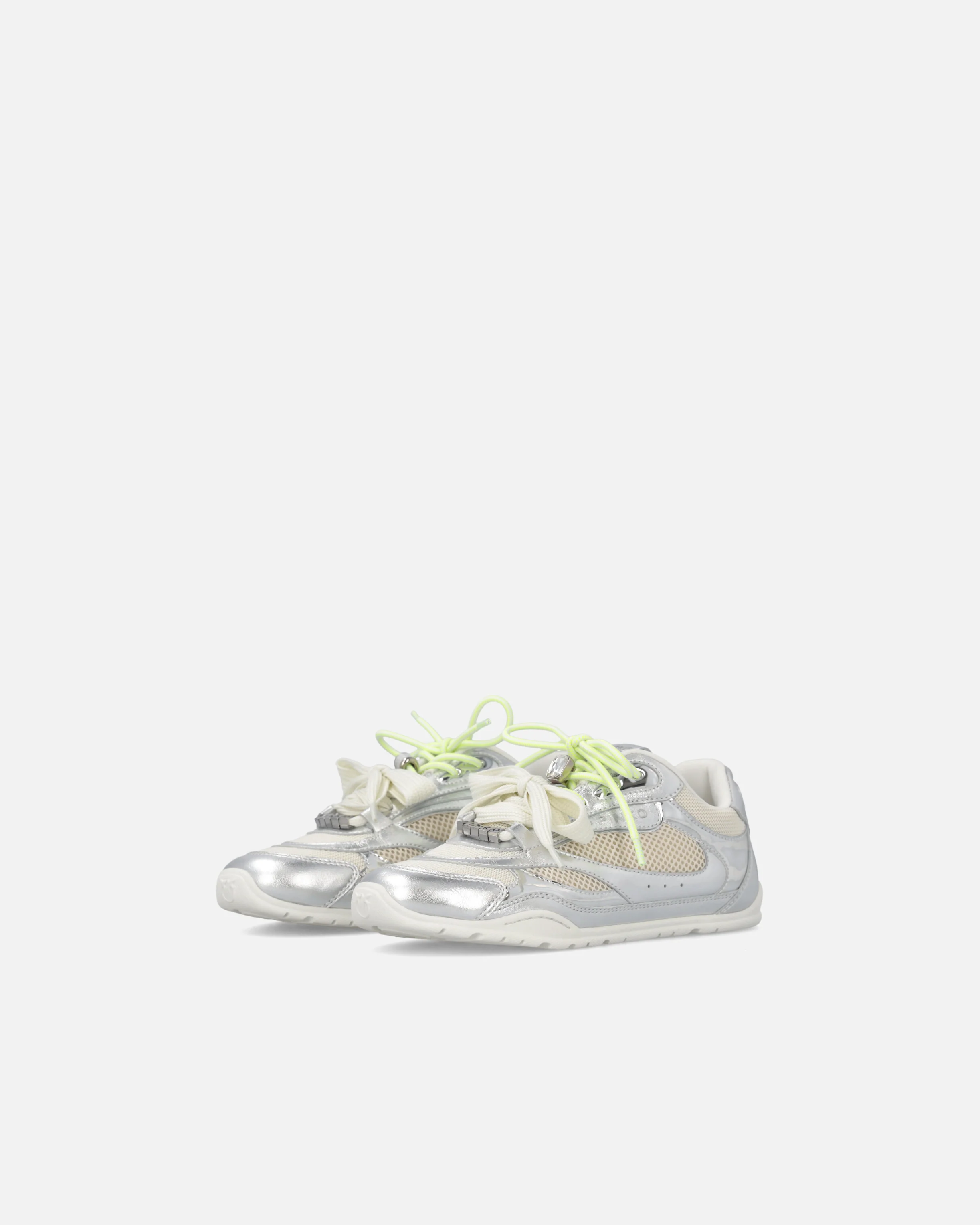 Sneakers laminate con lacci doppi e applicazioni gioiello - Image 6