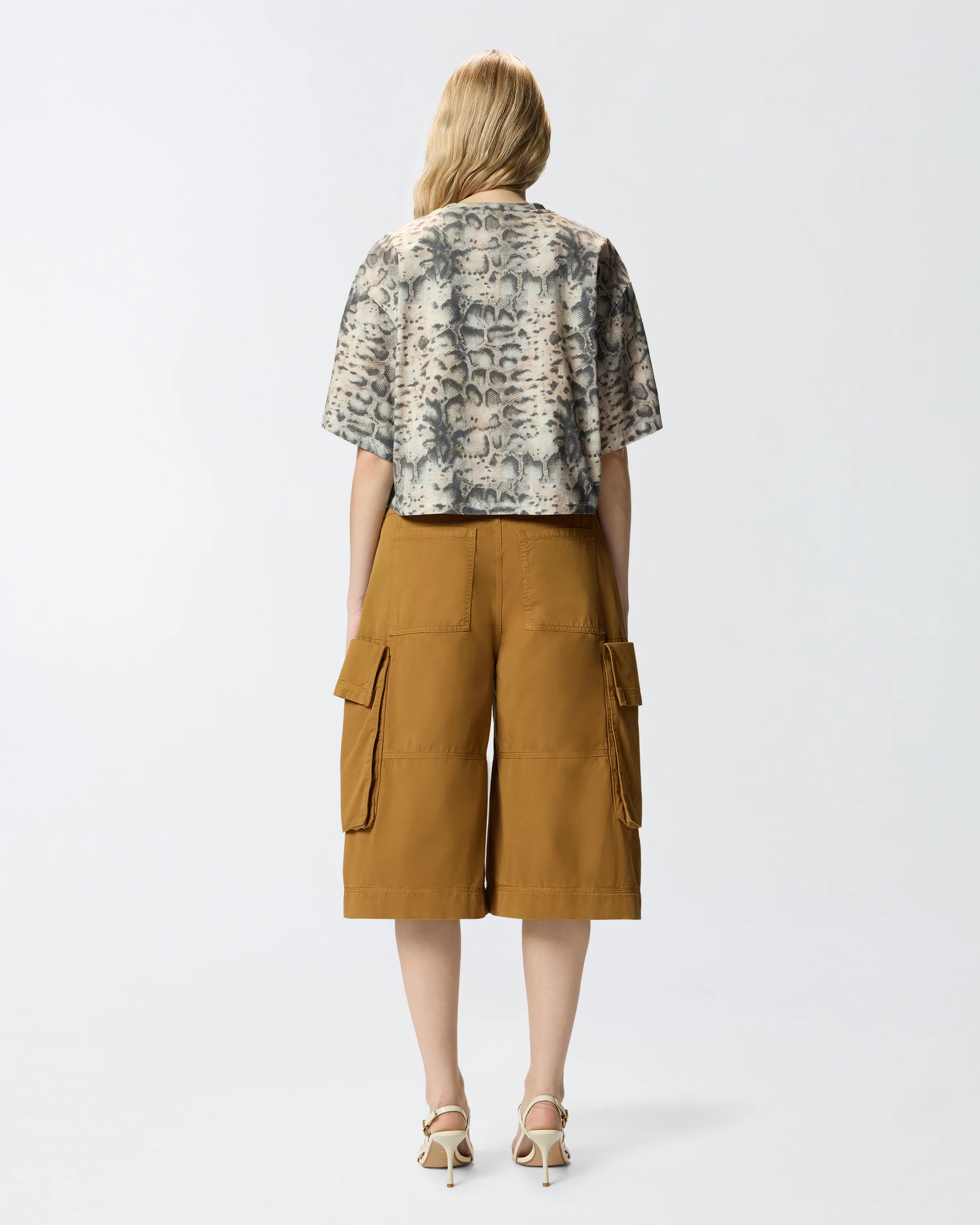 T-shirt cropped con stampa snake e Love Birds - Image 3