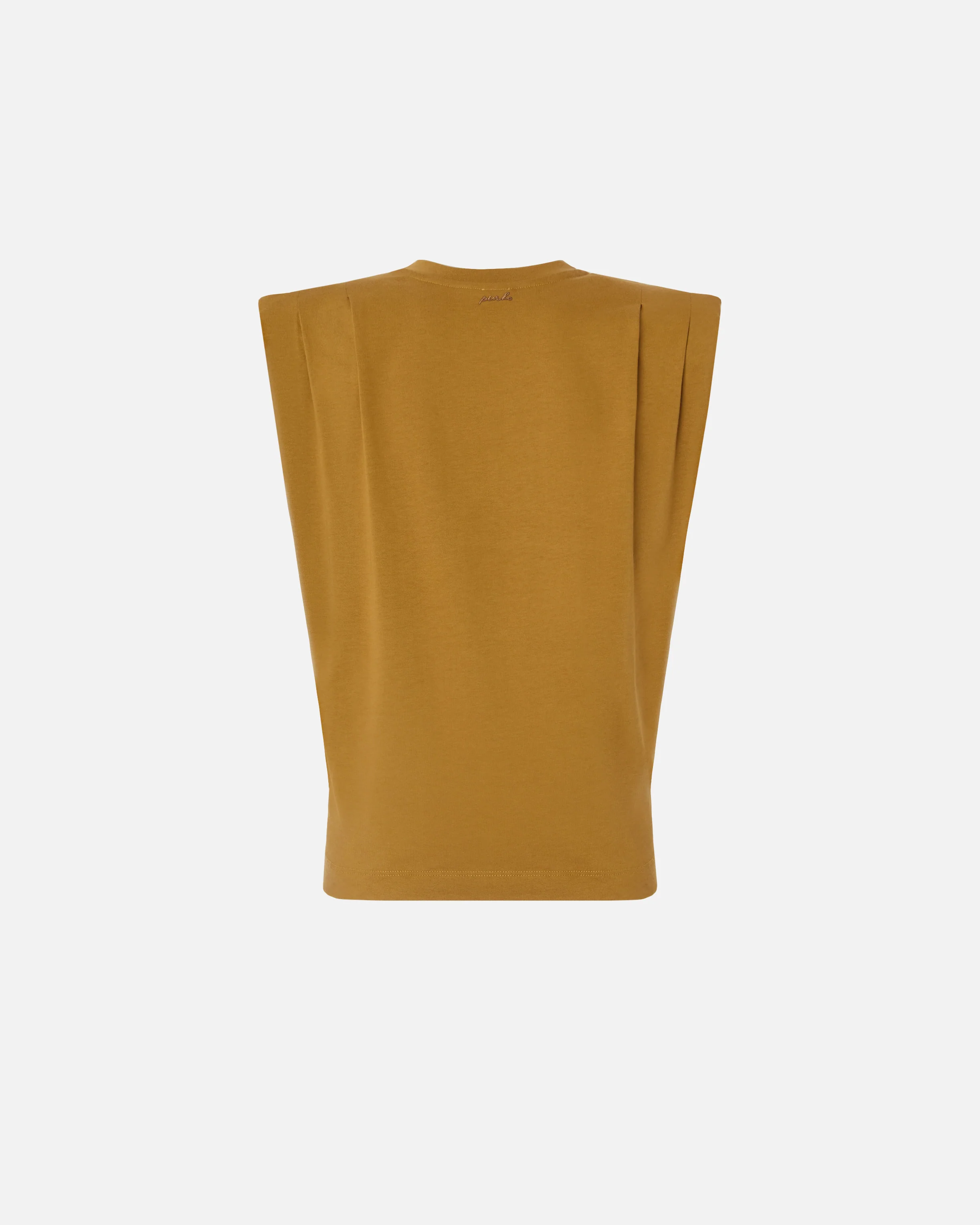 T-shirt smanicata in jersey doppio - Image 6