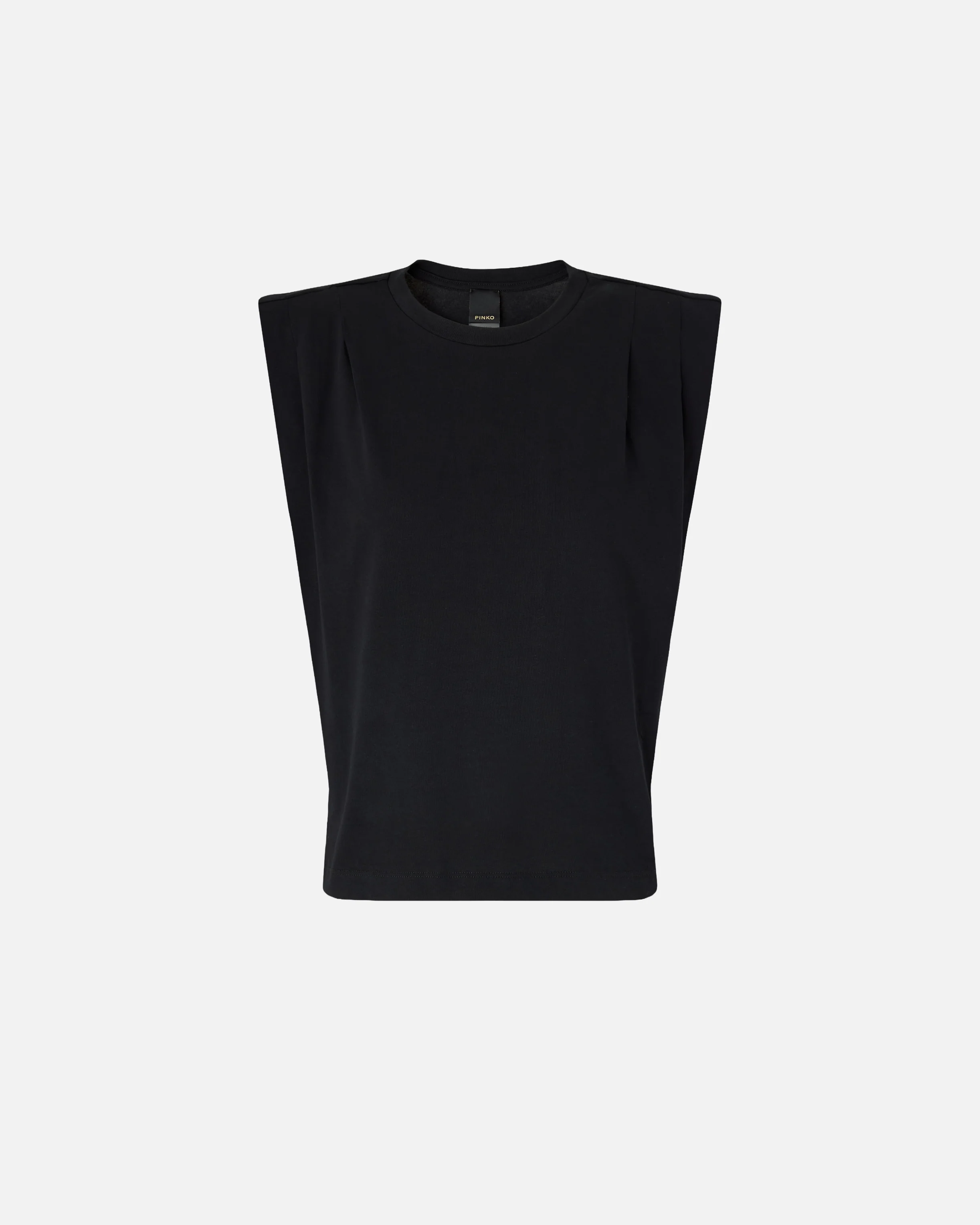 T-shirt smanicata in jersey doppio - Image 5