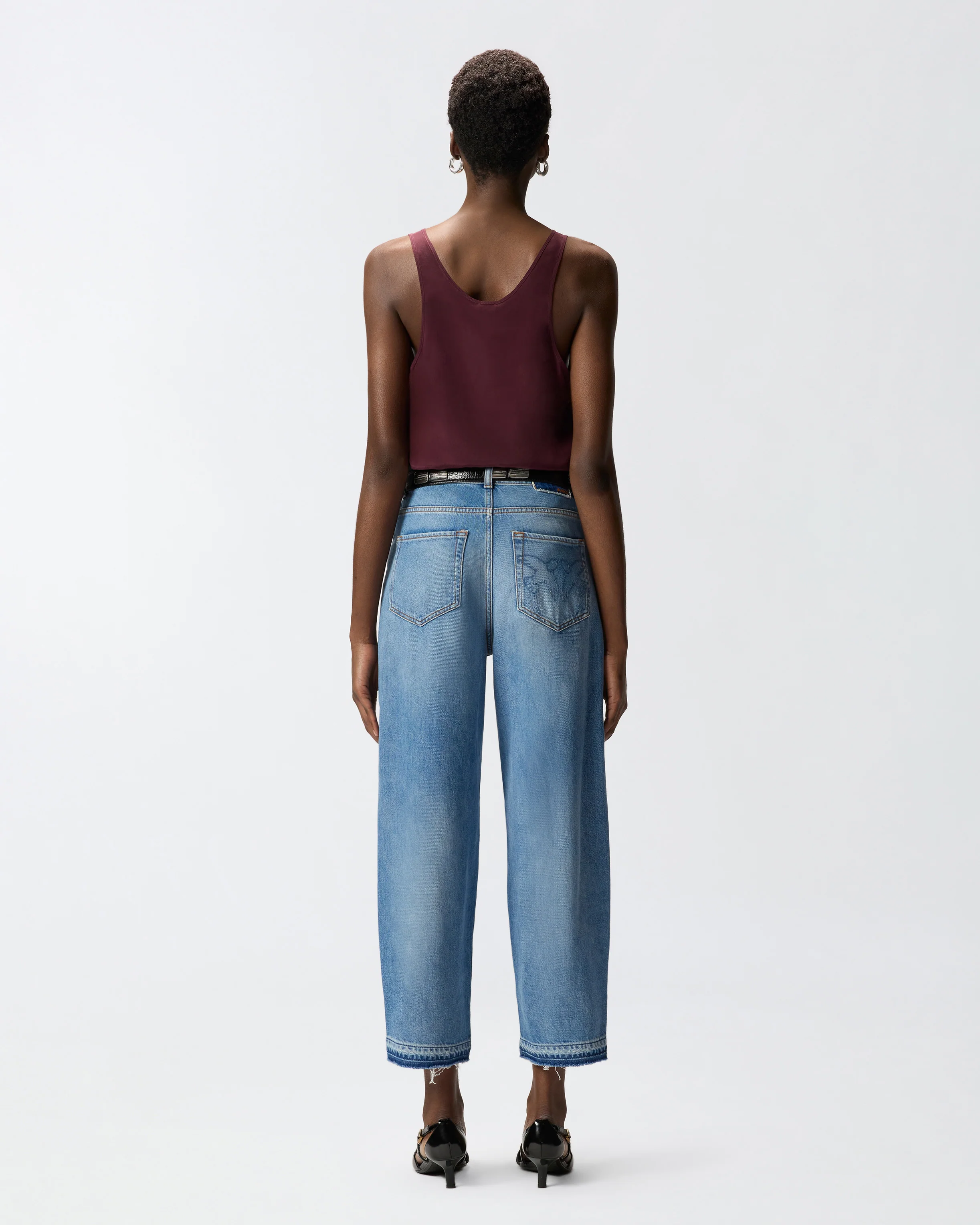 Top a canotta in seta sand wash - Image 3